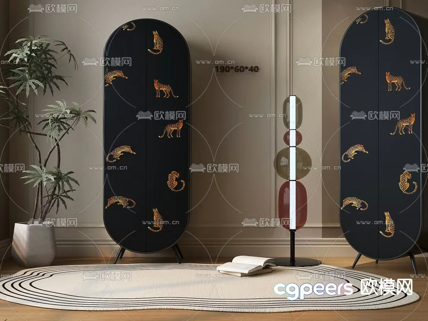 French side cabinet 3D model