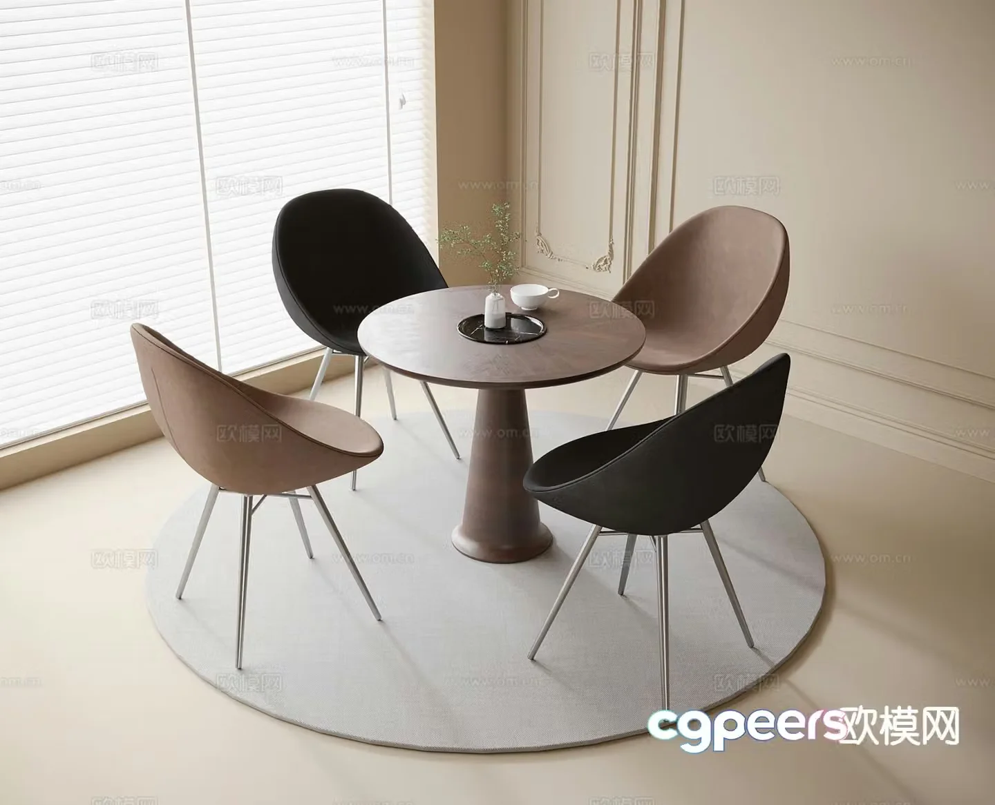 Leisure tables and chairs Negotiation tables and chairs 3d model