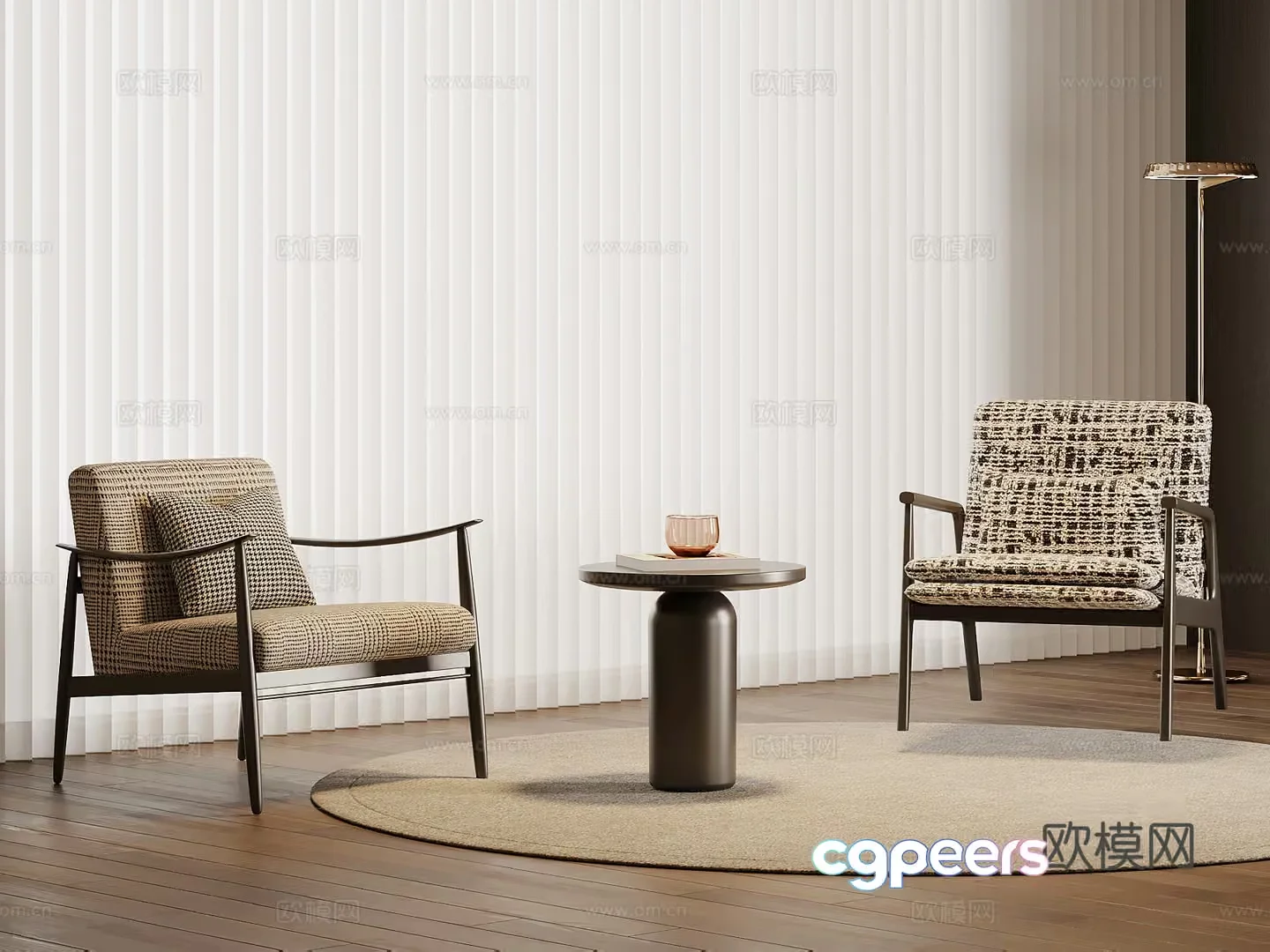 Cozy Living Room 3D Model – 1257 – VRAY Render