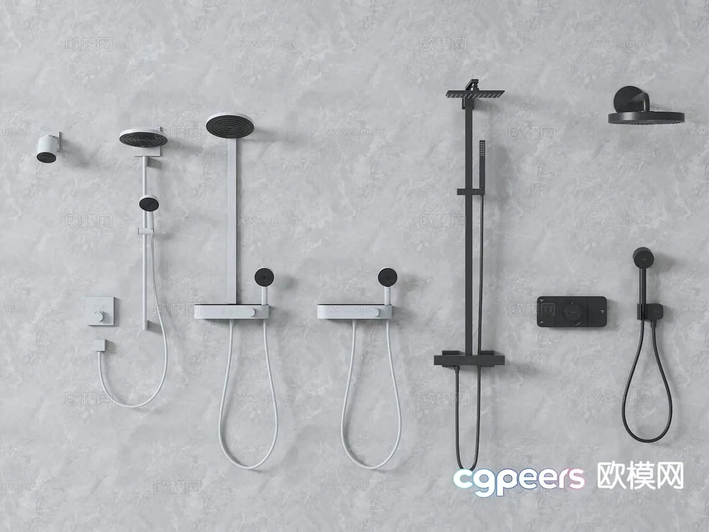 Modern shower head 3d model