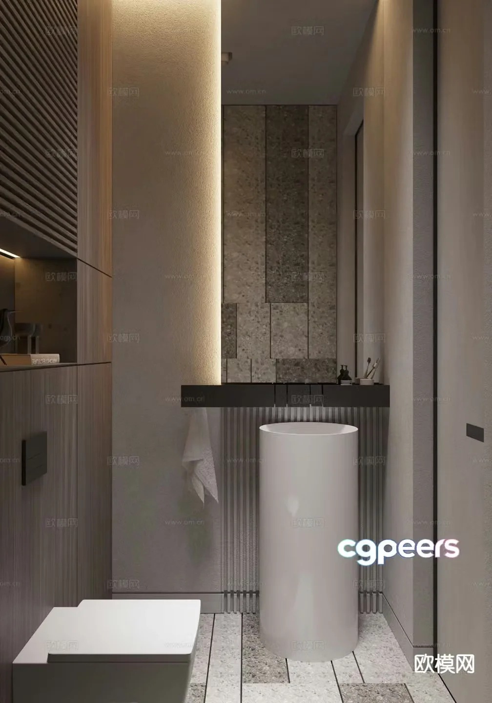 Modern bathroom sink 3d model