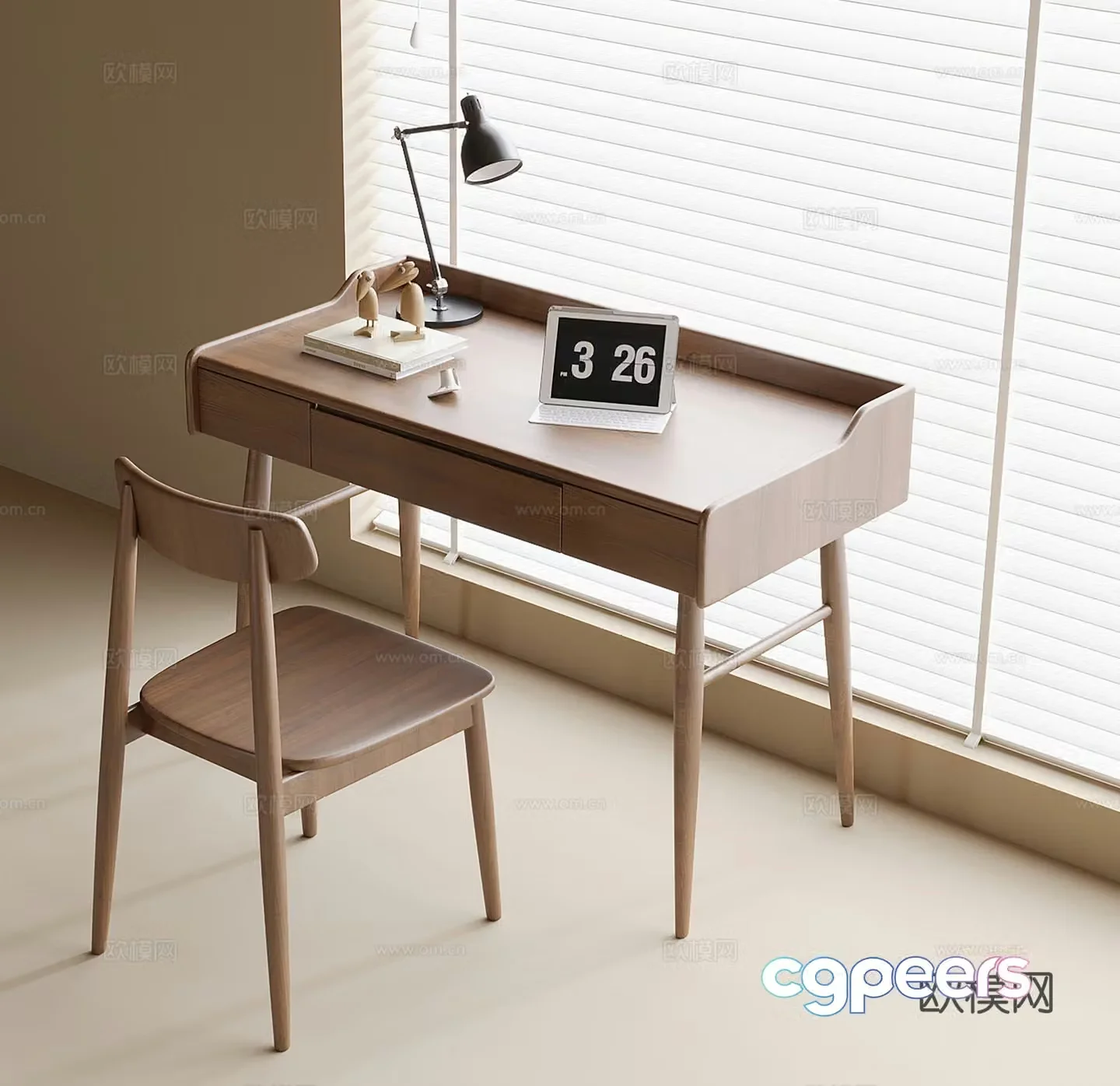 Modern desk chair 3d model