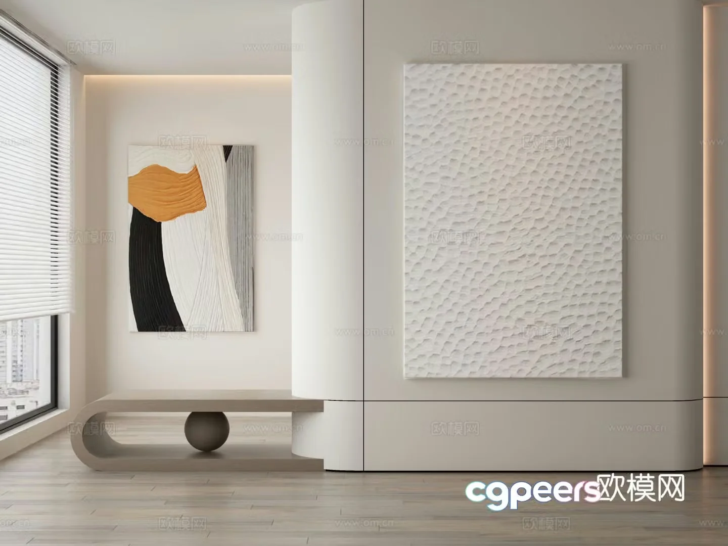Modern decorative painting abstract painting art painting 3d model