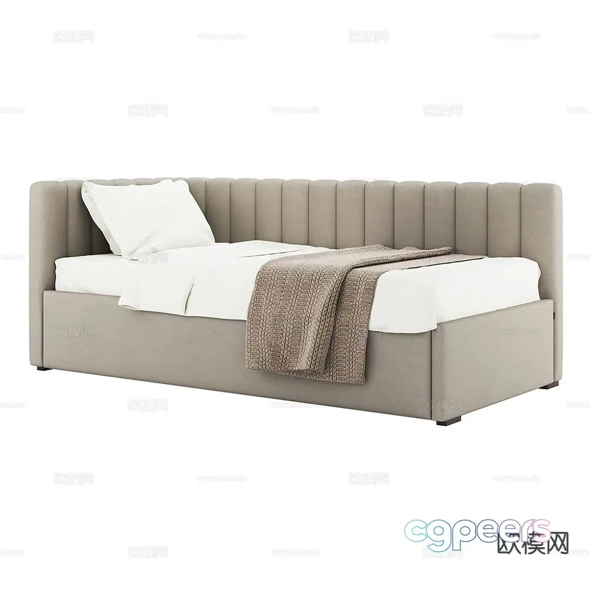 Modern sofa bed single bed 3d model