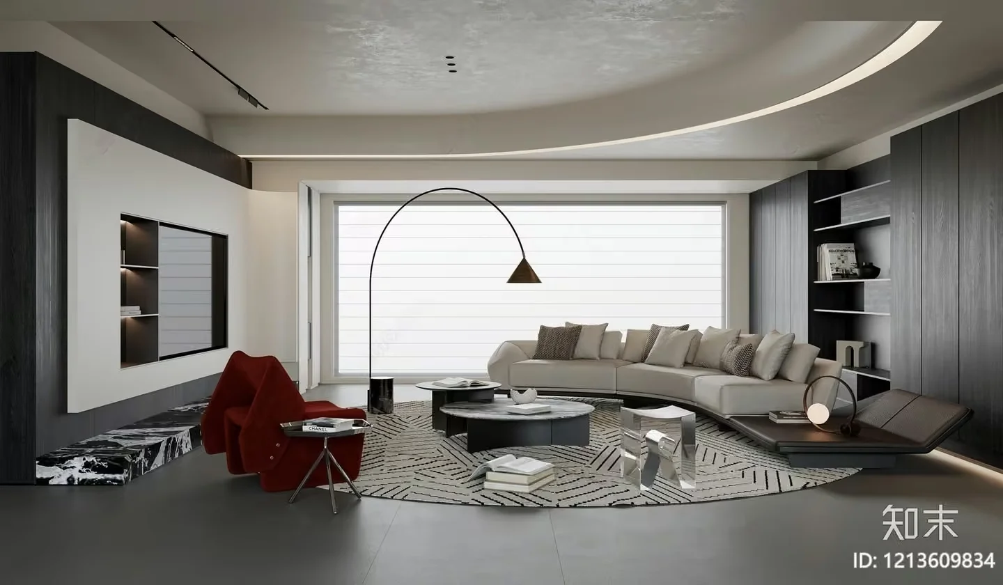 Modern Living Room 3D Model – 6586 – VRAY Render