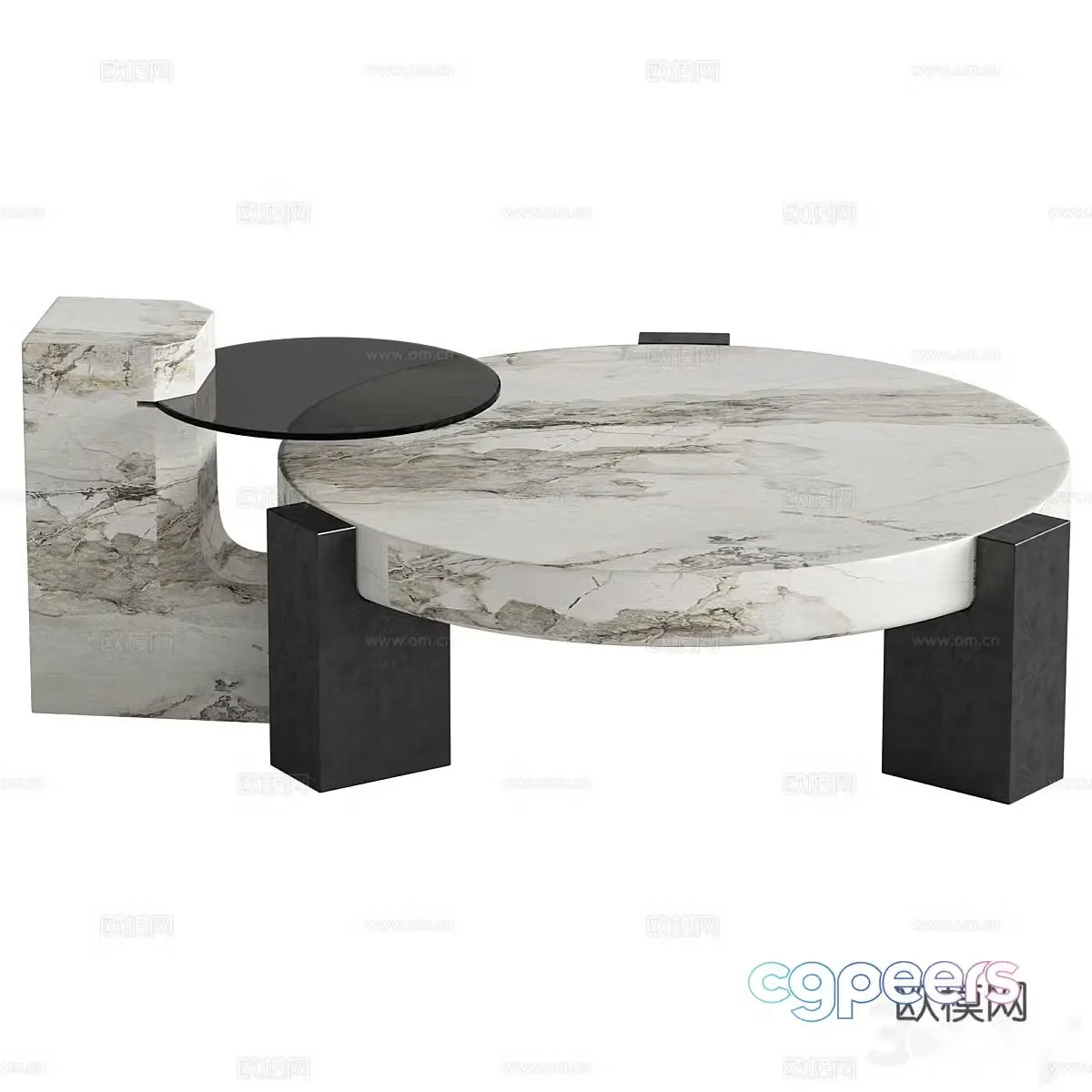baxter coffee table marble coffee table 3d model