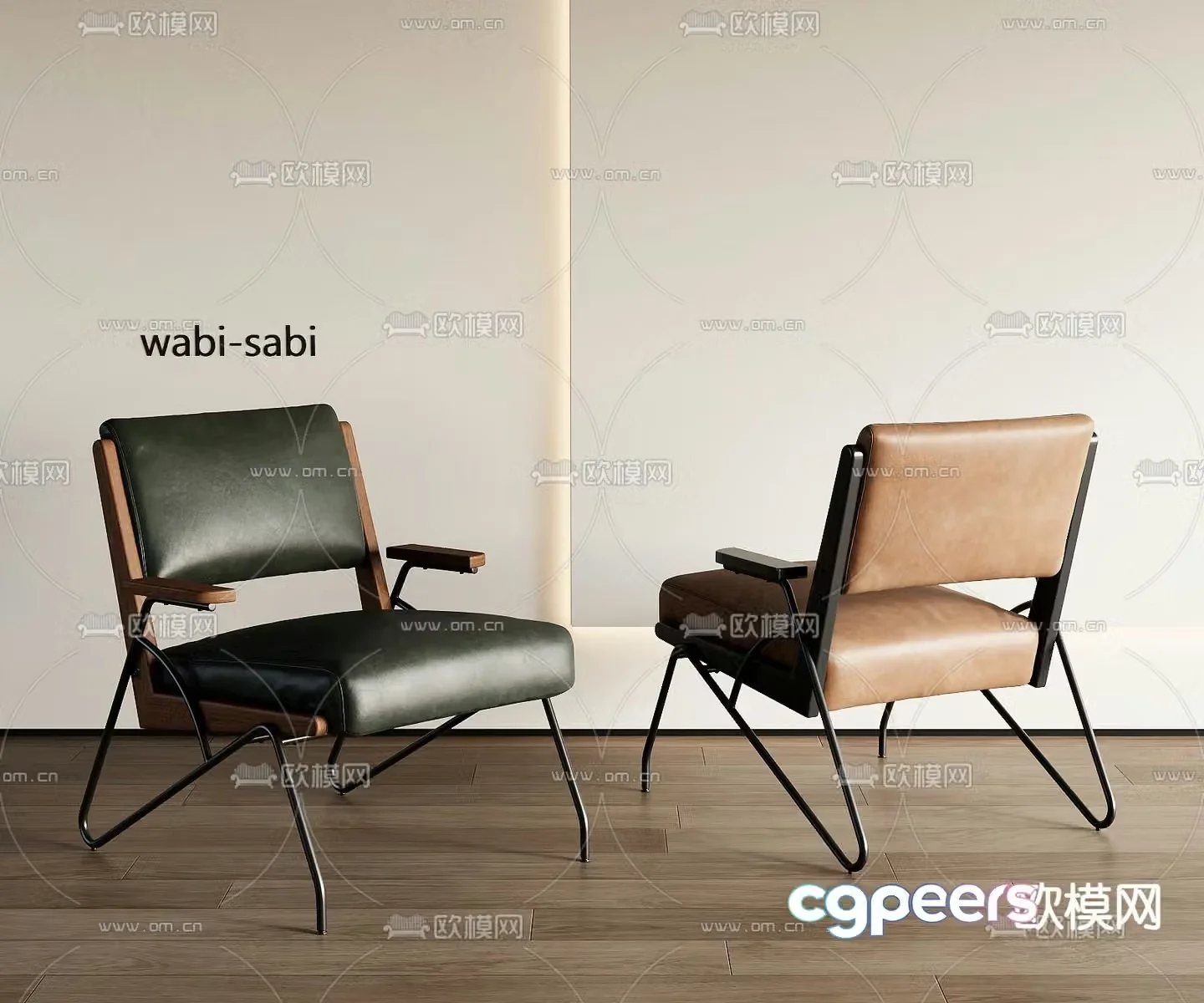 leather sofa chair leisure chair armchair 3d model