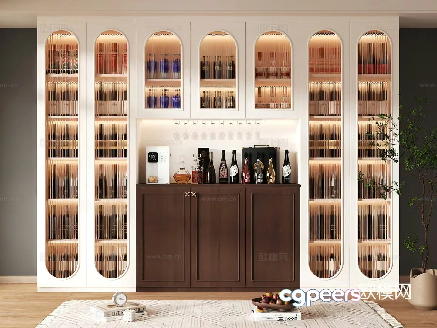 Wine cabinet design Wine cabinet red wine cabinet bar wine cabinet partition wine cabinet 3D model