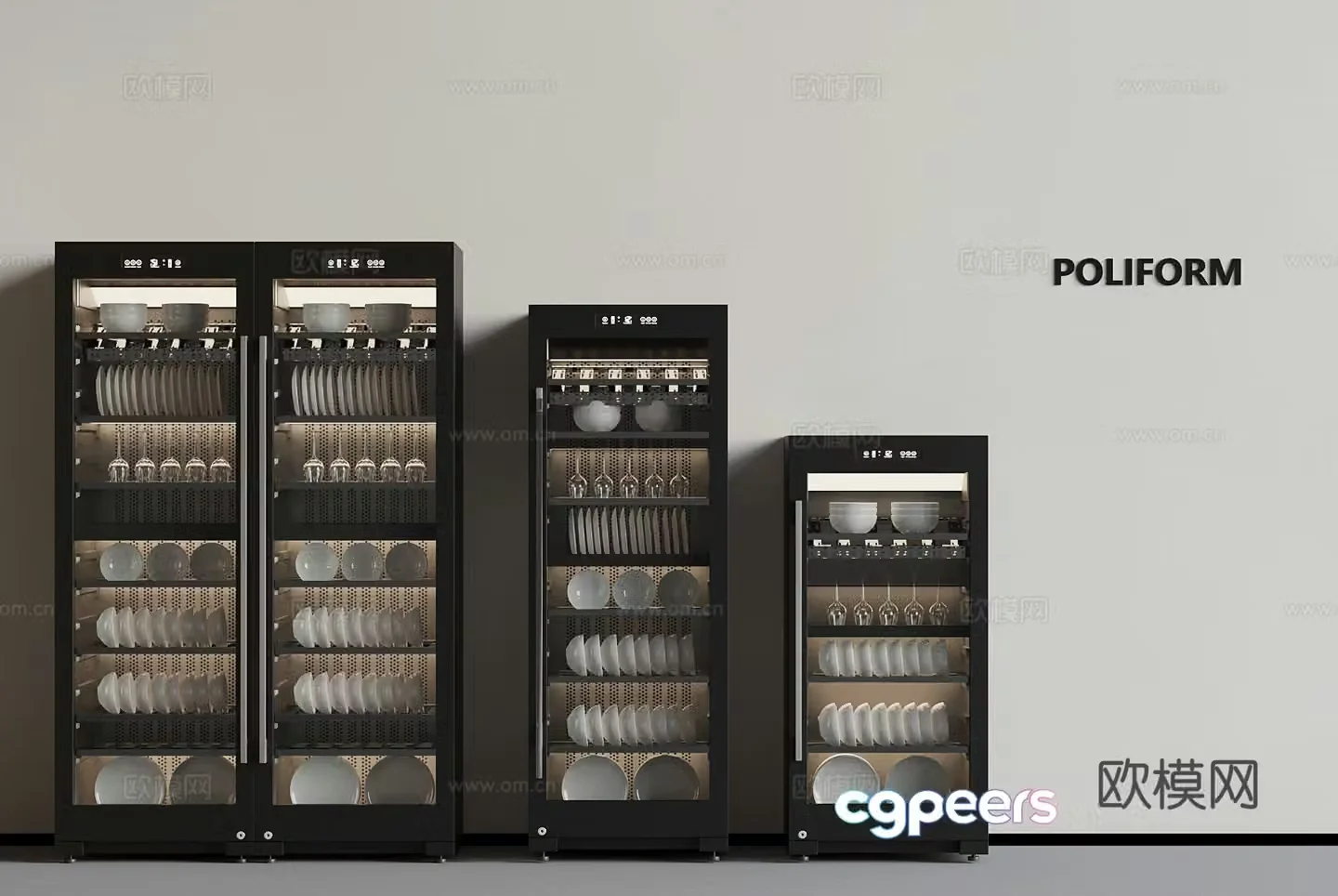 Disinfection cabinet Modern disinfection cabinet Dishwasher cabinet 3d model