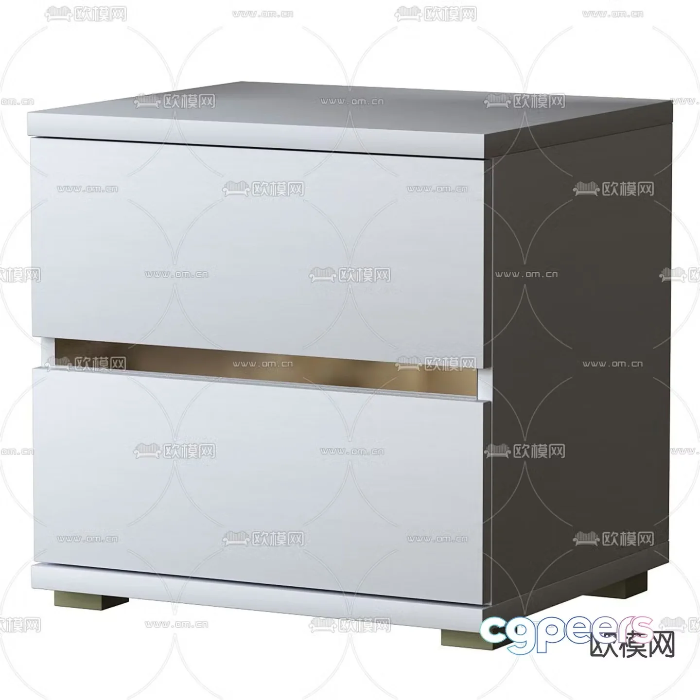 Modern bedside table 3d model