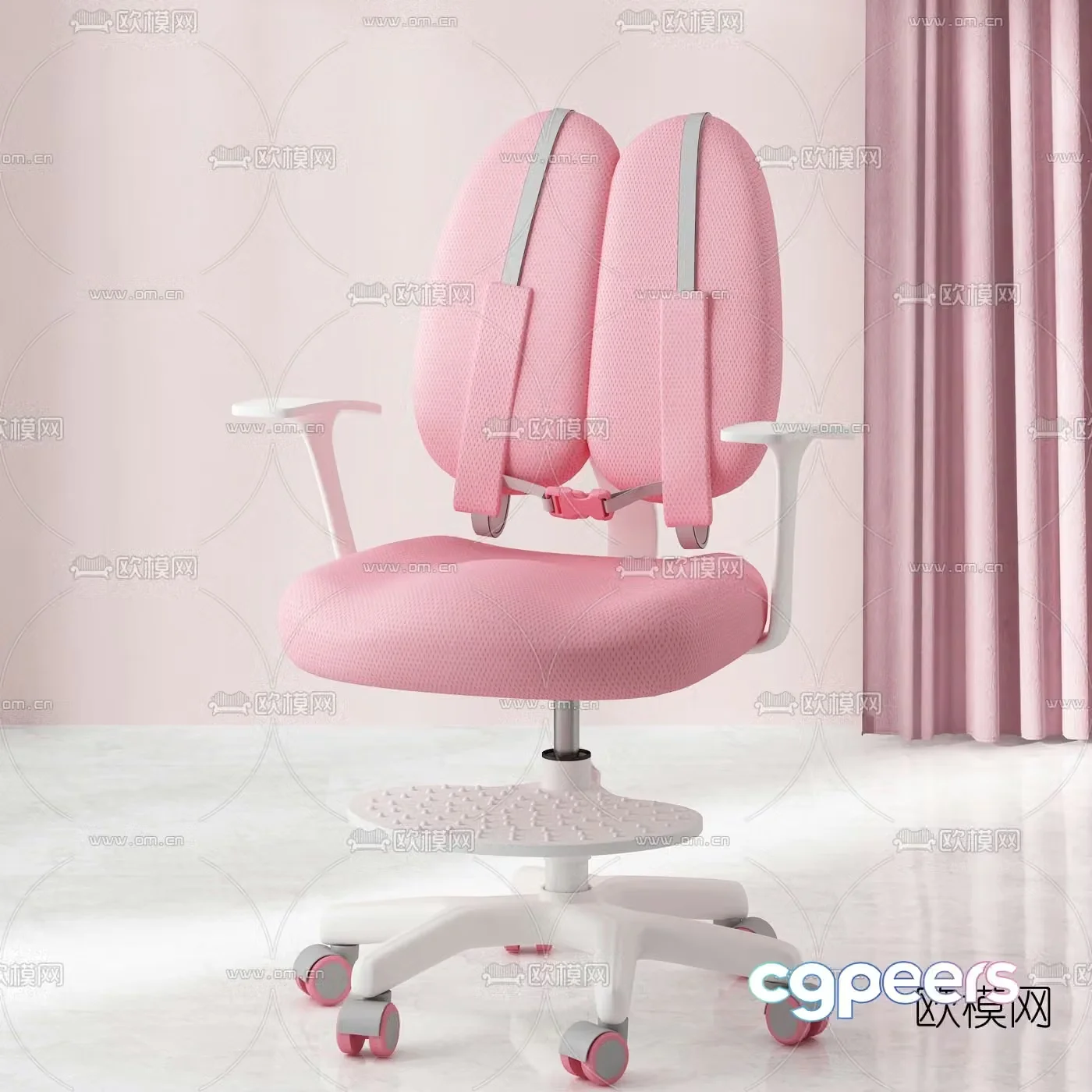 Modern children’s chair waist correction chair 3d model
