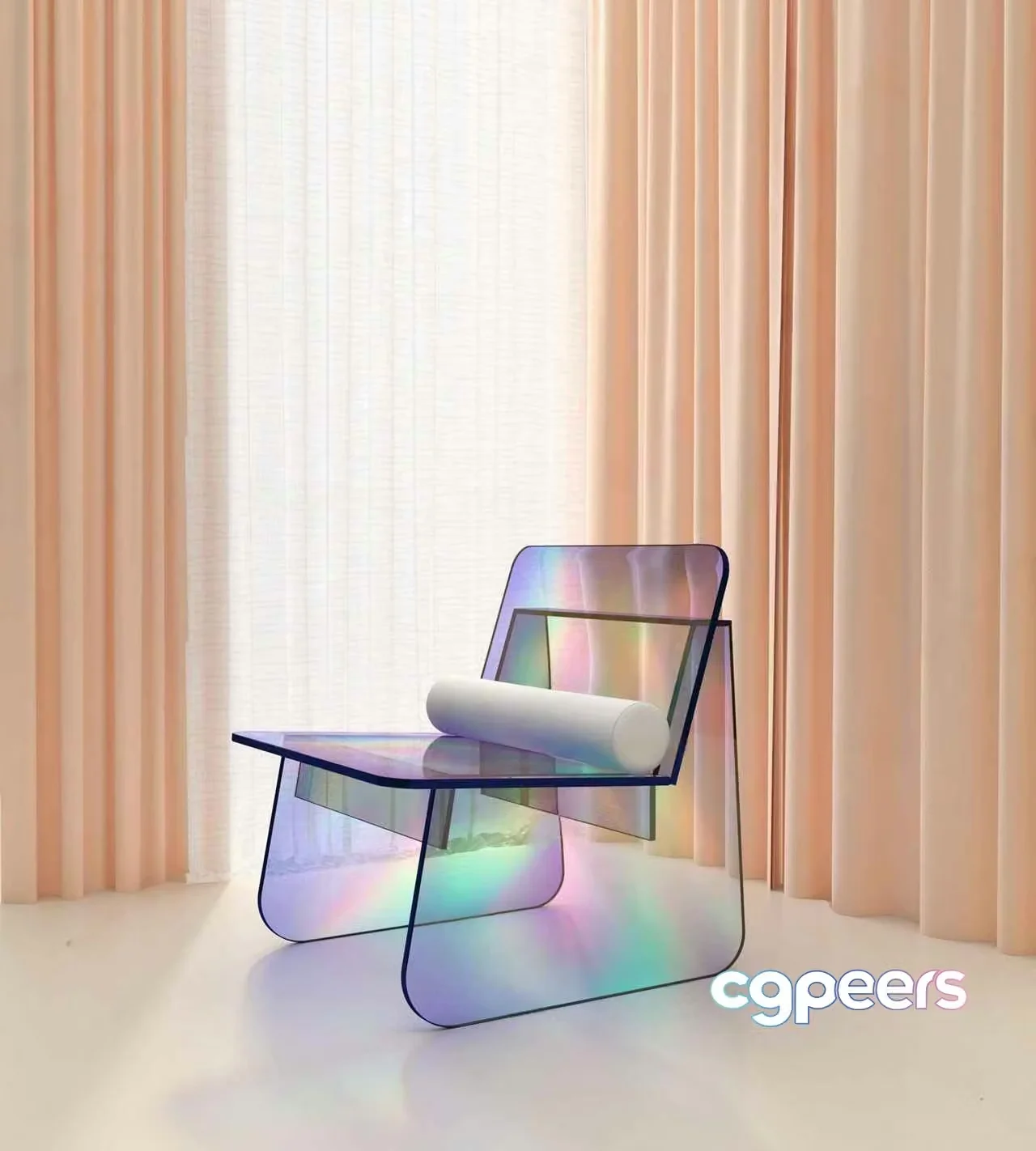 Modern Transparent Chair 3D Model – 671 – VRAY Render