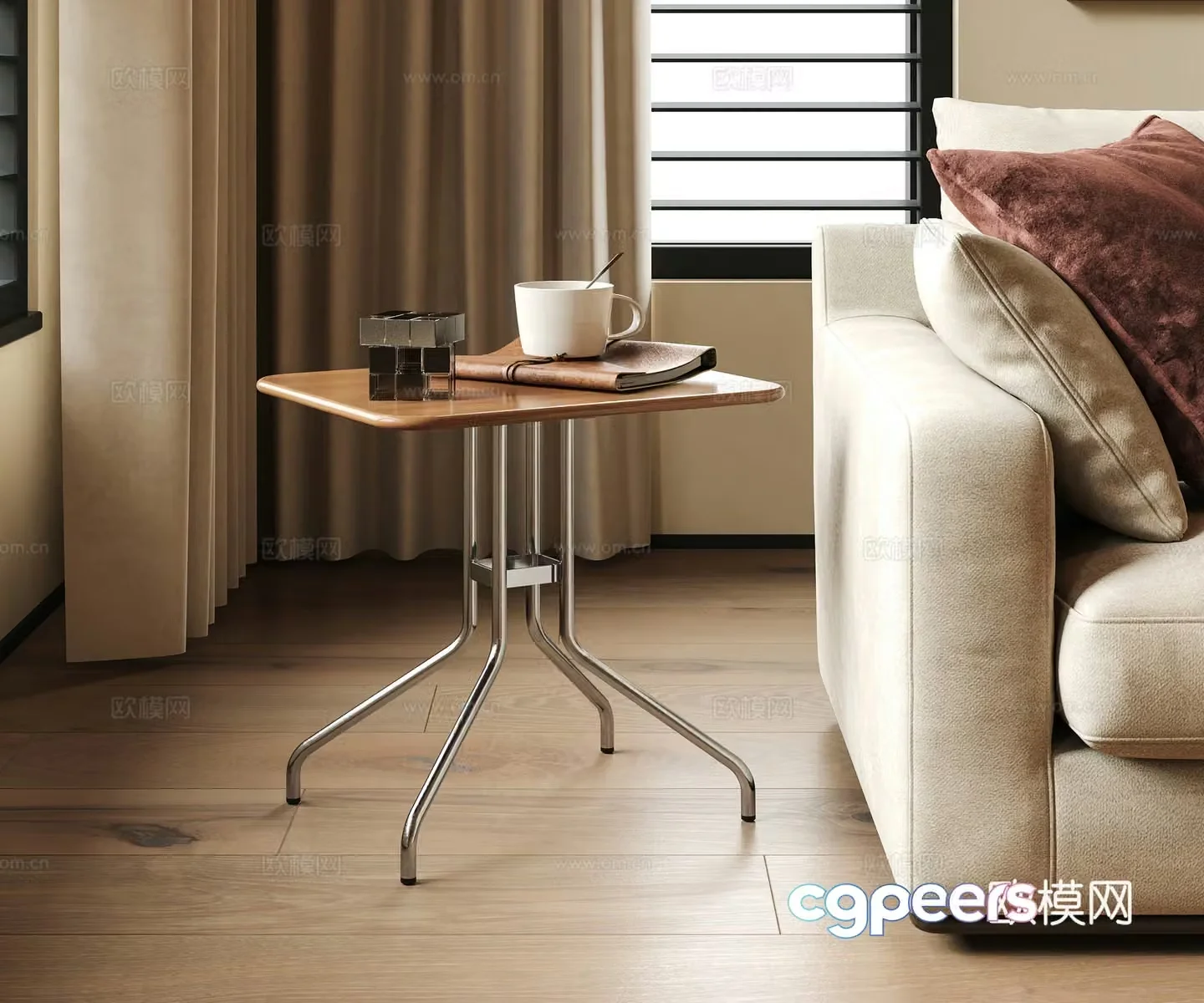 Modern side table 3D model