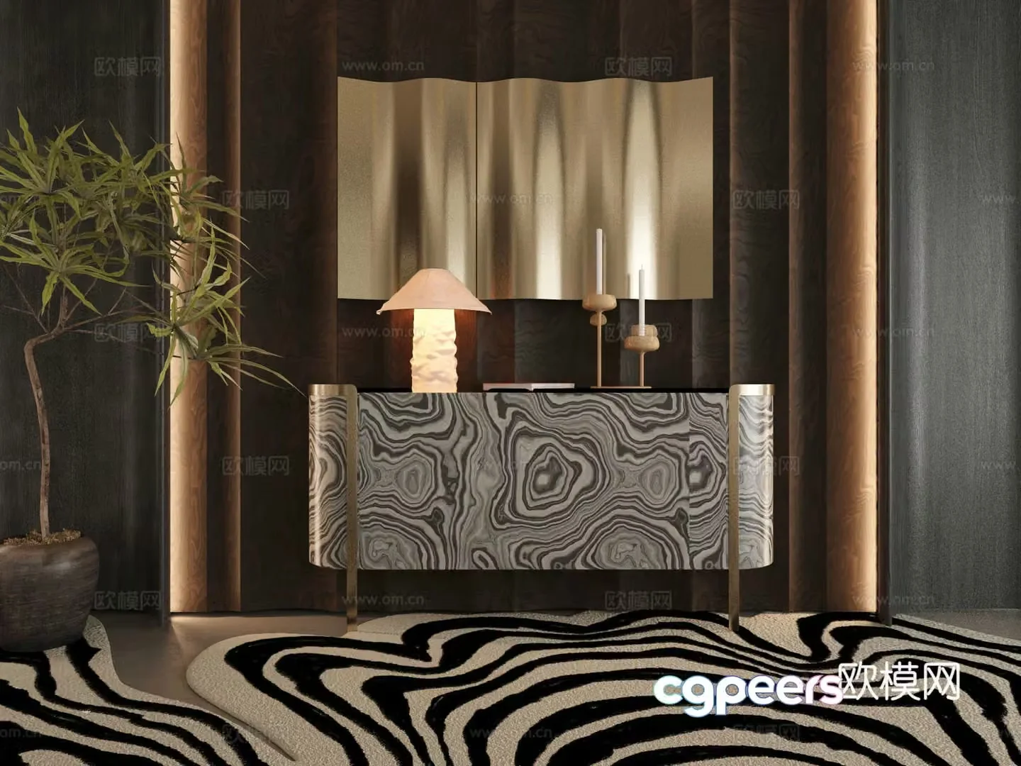 Italian style sideboard 3D model