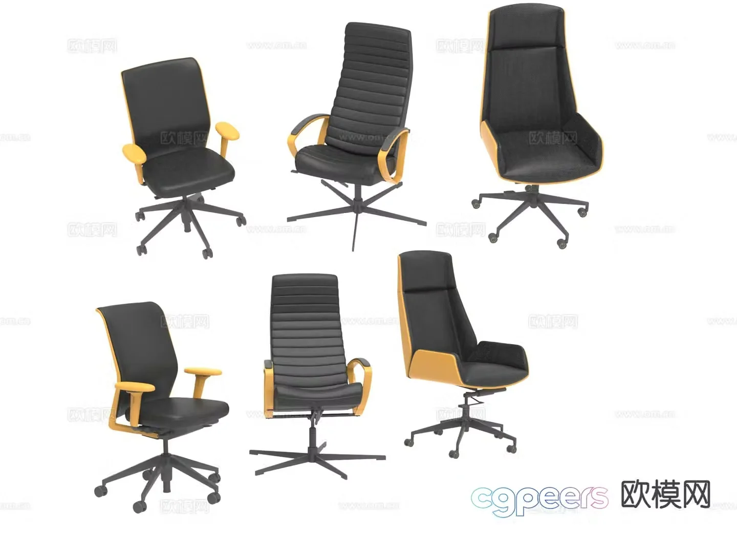 Modern office chair executive chair staff chair 3d model