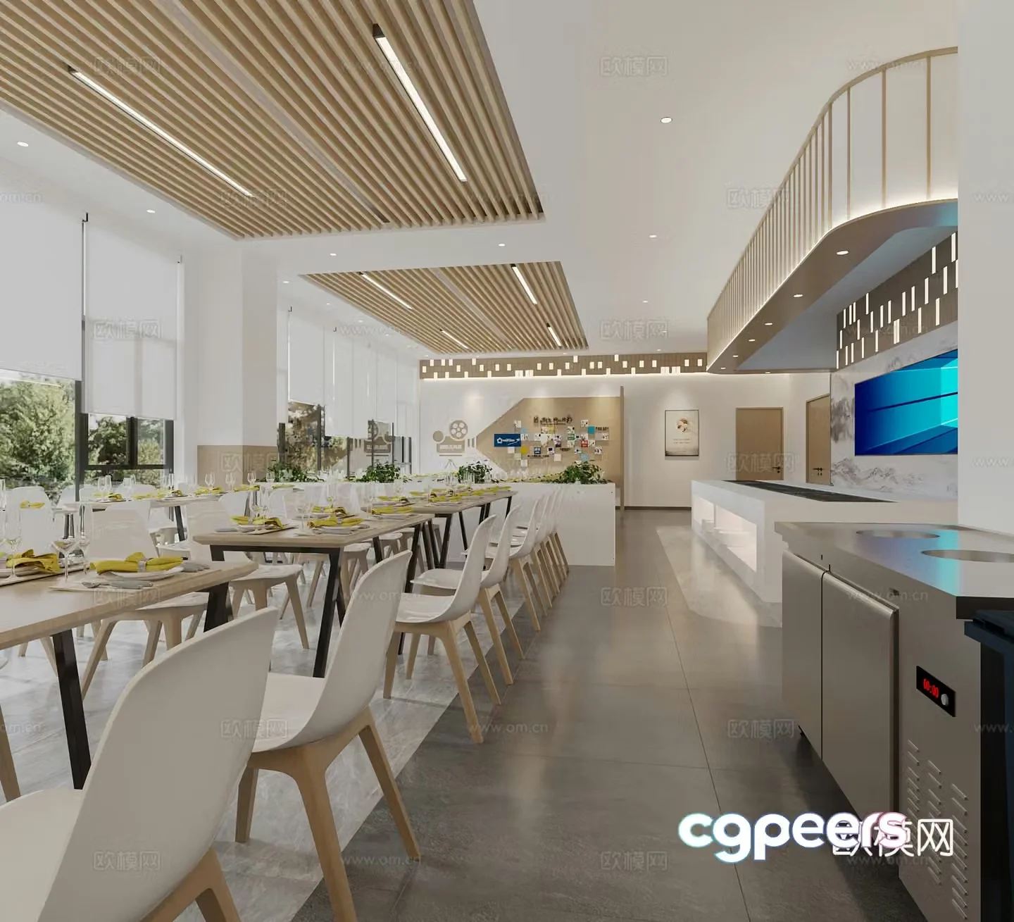 Modern restaurant 3d model