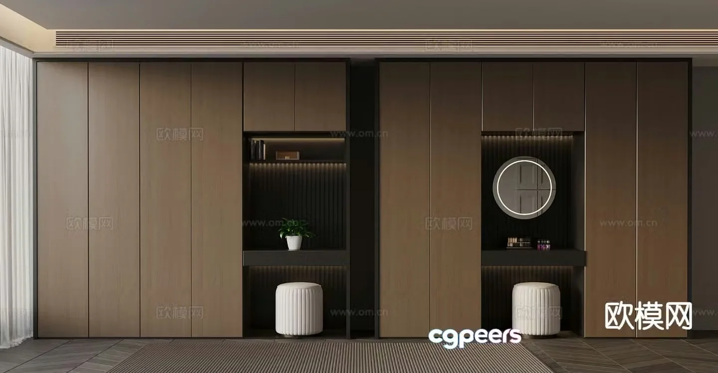 Italian style wardrobe wardrobe 3d model