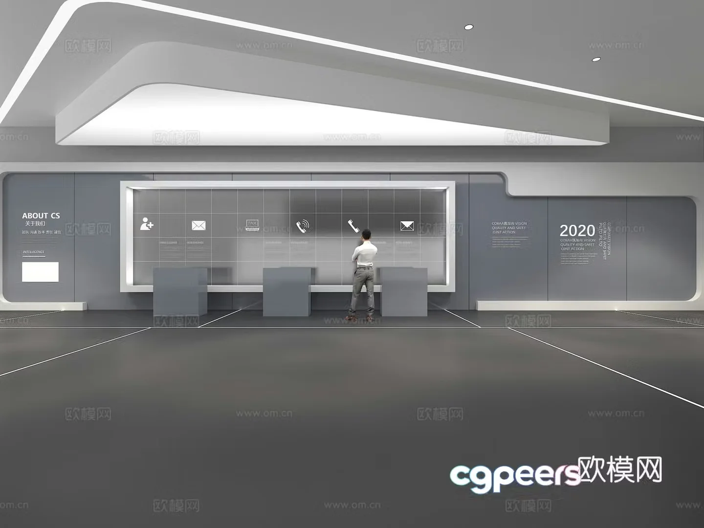 Cultural wall Corporate culture wall Display wall Theme wall Exhibition hall Campus culture Corridor 3D model