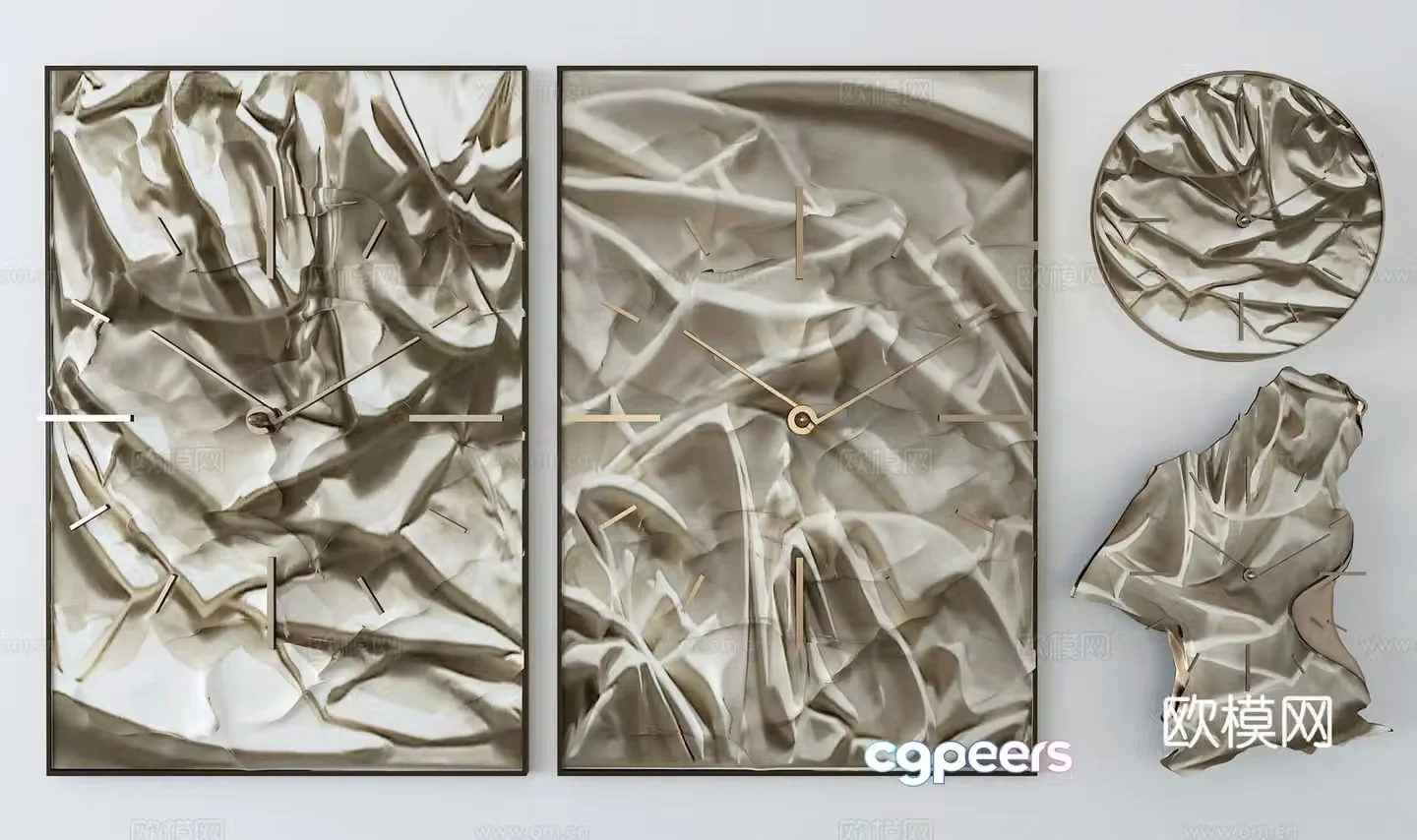 Wall clock irregular clock 3d model