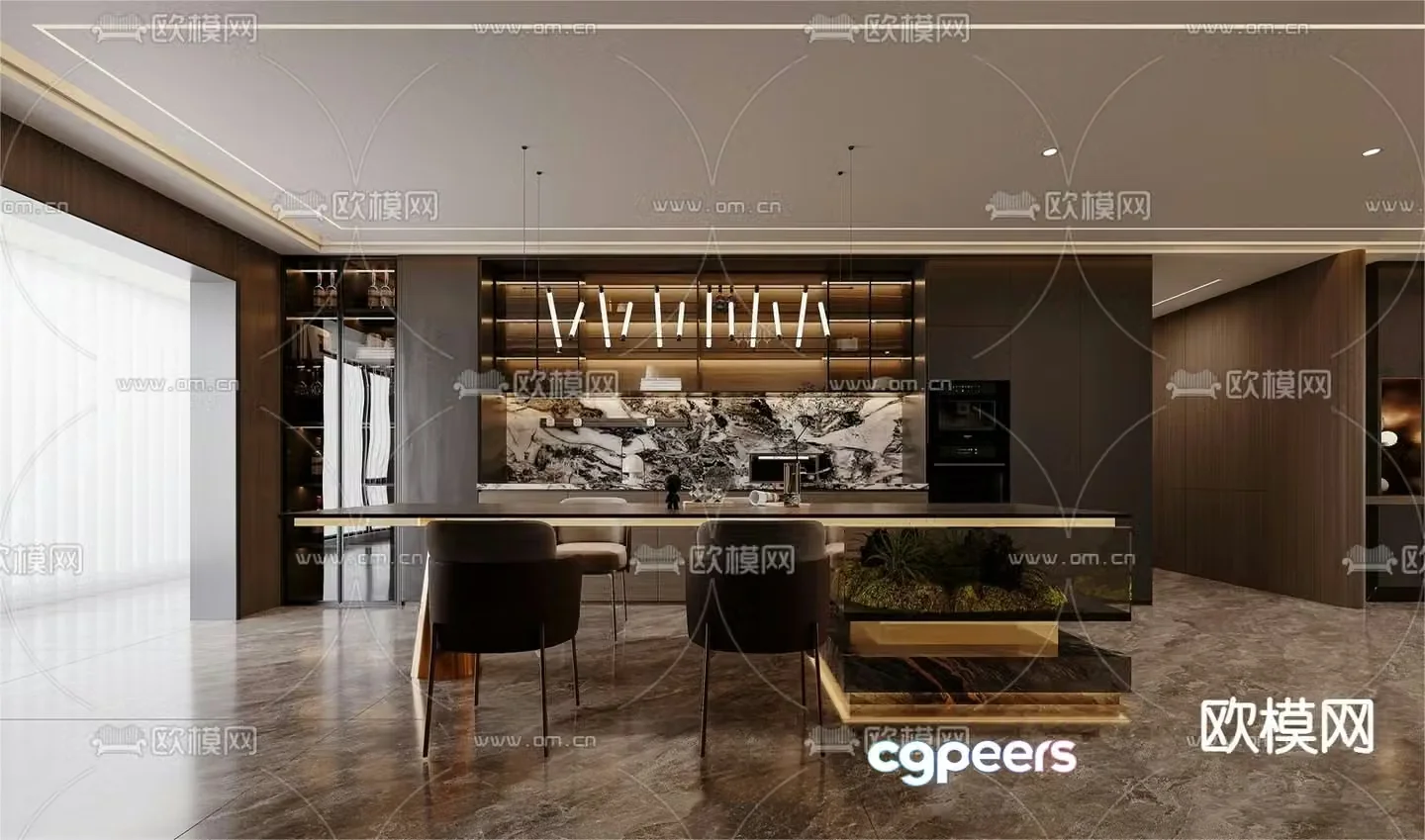Italian restaurant 3d model