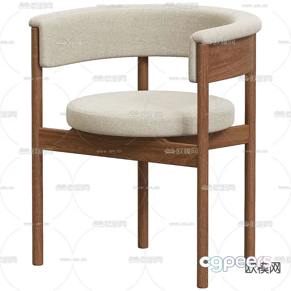 Wabi-sabi chair leisure chair 3d model