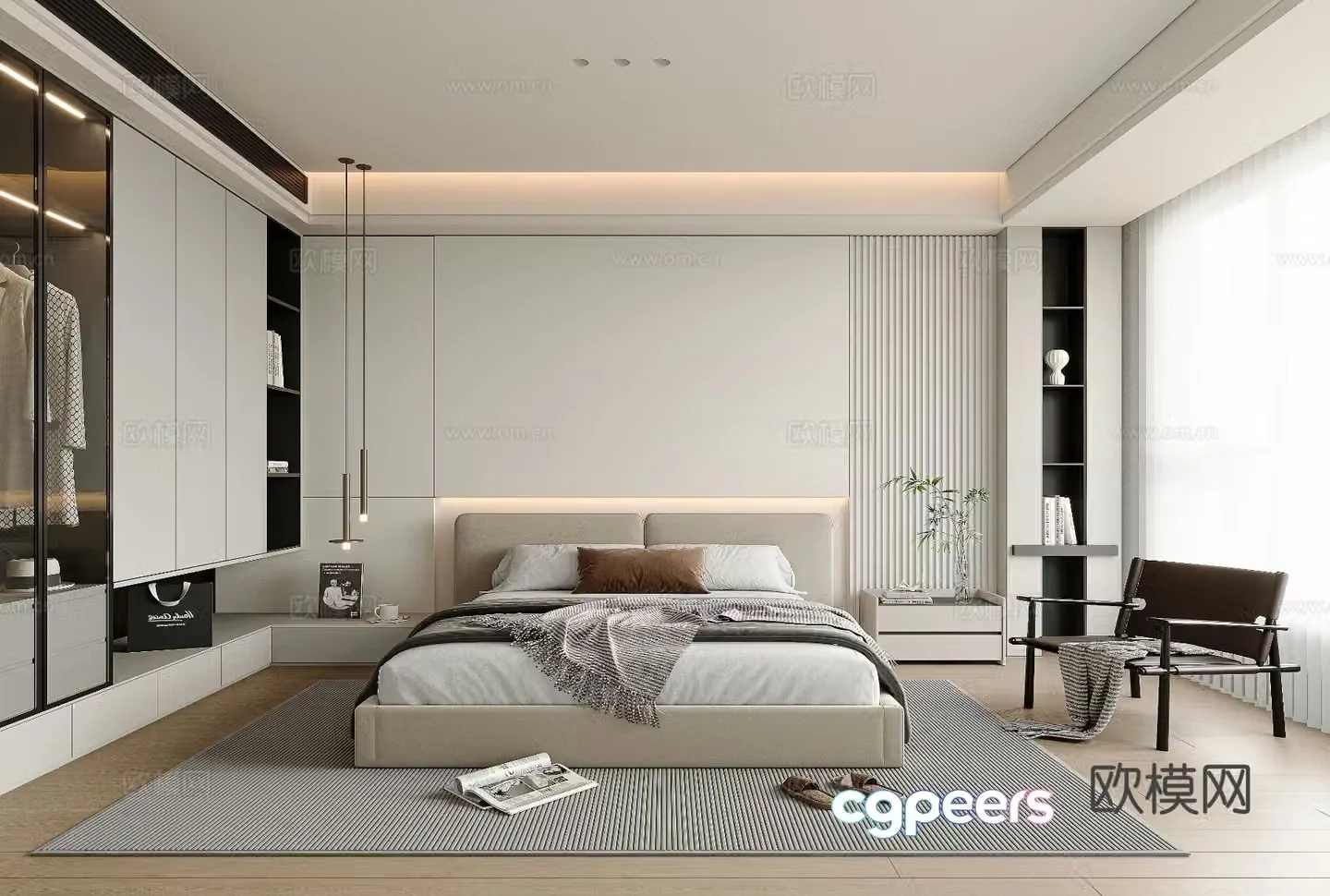 Modern bedroom 3d model