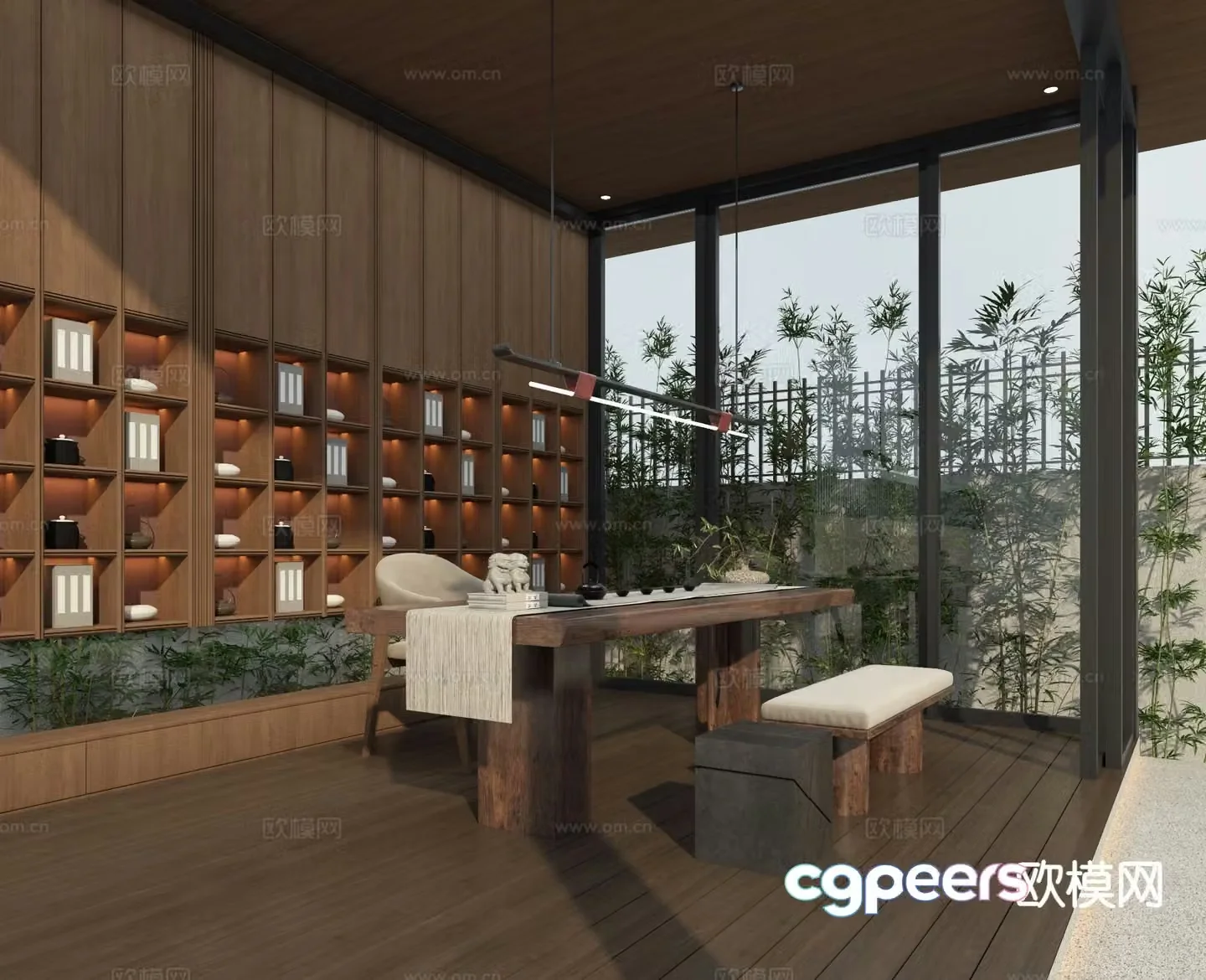 New Chinese tea room 3d model