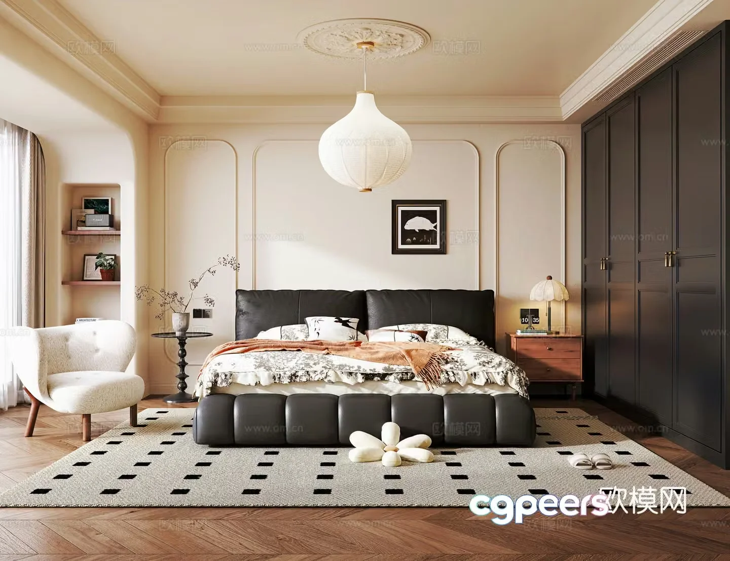 French bedroom master bedroom 3d model