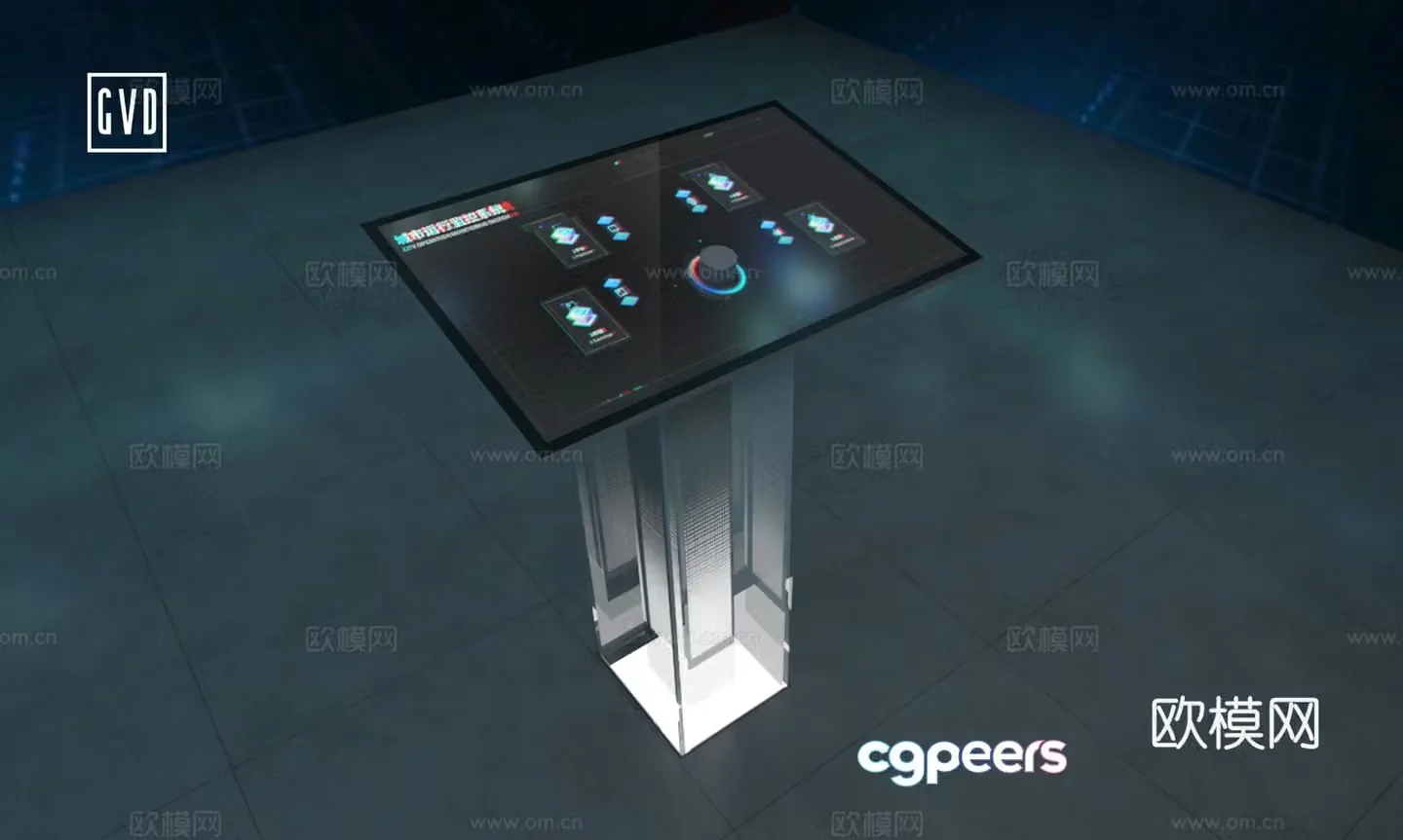Exhibition and Exhibition Hall Modern Exhibition Hall Science and Technology Exhibition Hall Touch All-in-One Object Recognition All-in-One 3D Model