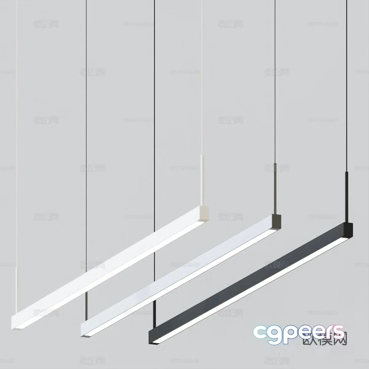 Modern Italian minimalist decorative chandelier 3d model