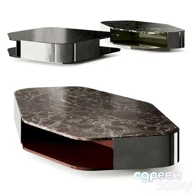 3ds Max Free – Minotti Diagramma Marble Coffee Table