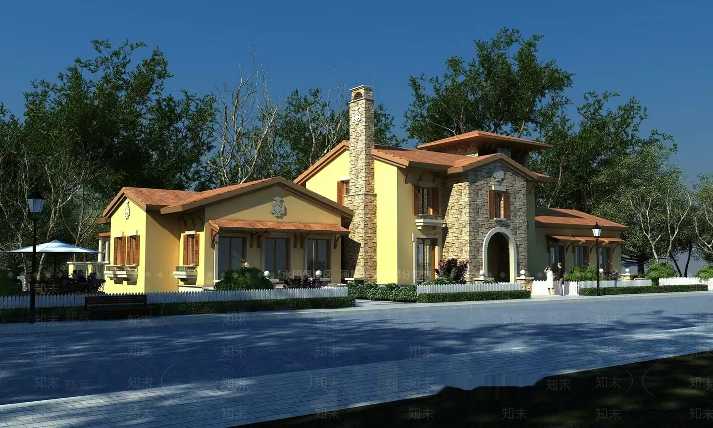A Large House 3D Model – 14796 – VRAY Render