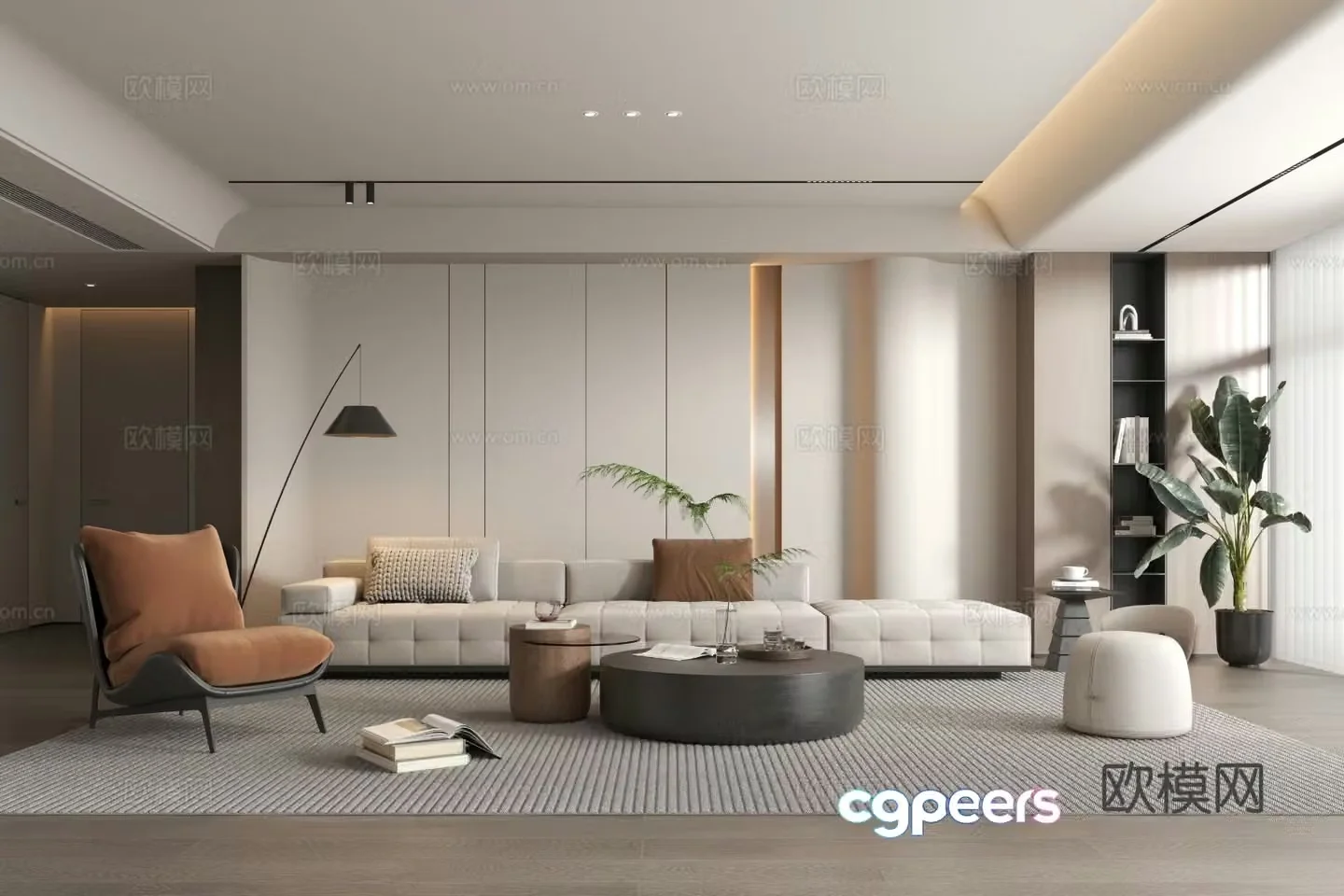 Modern living room 3d model