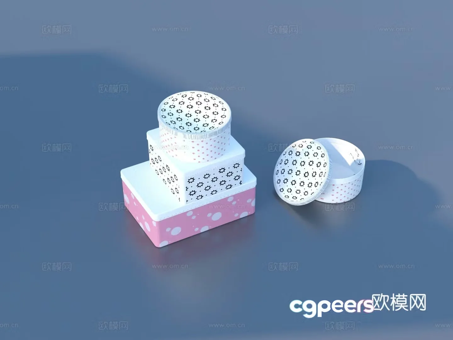 Makeup box Cosmetics Cream Foundation 3D Model