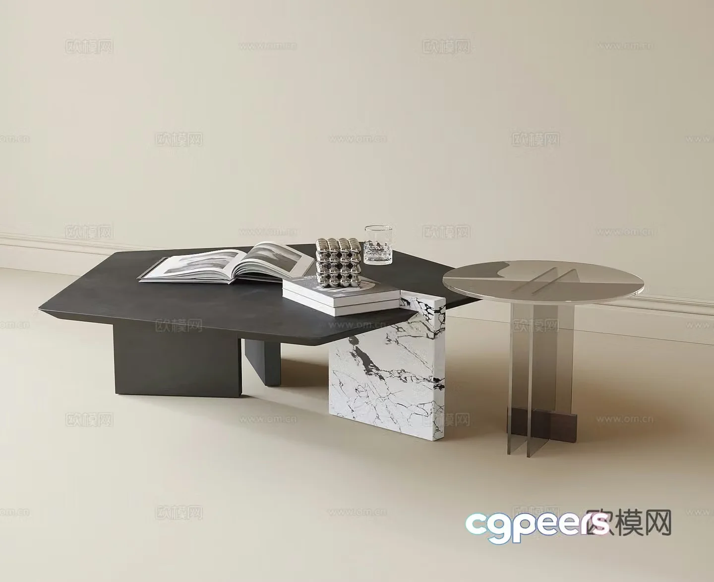 Modern coffee table 3d model