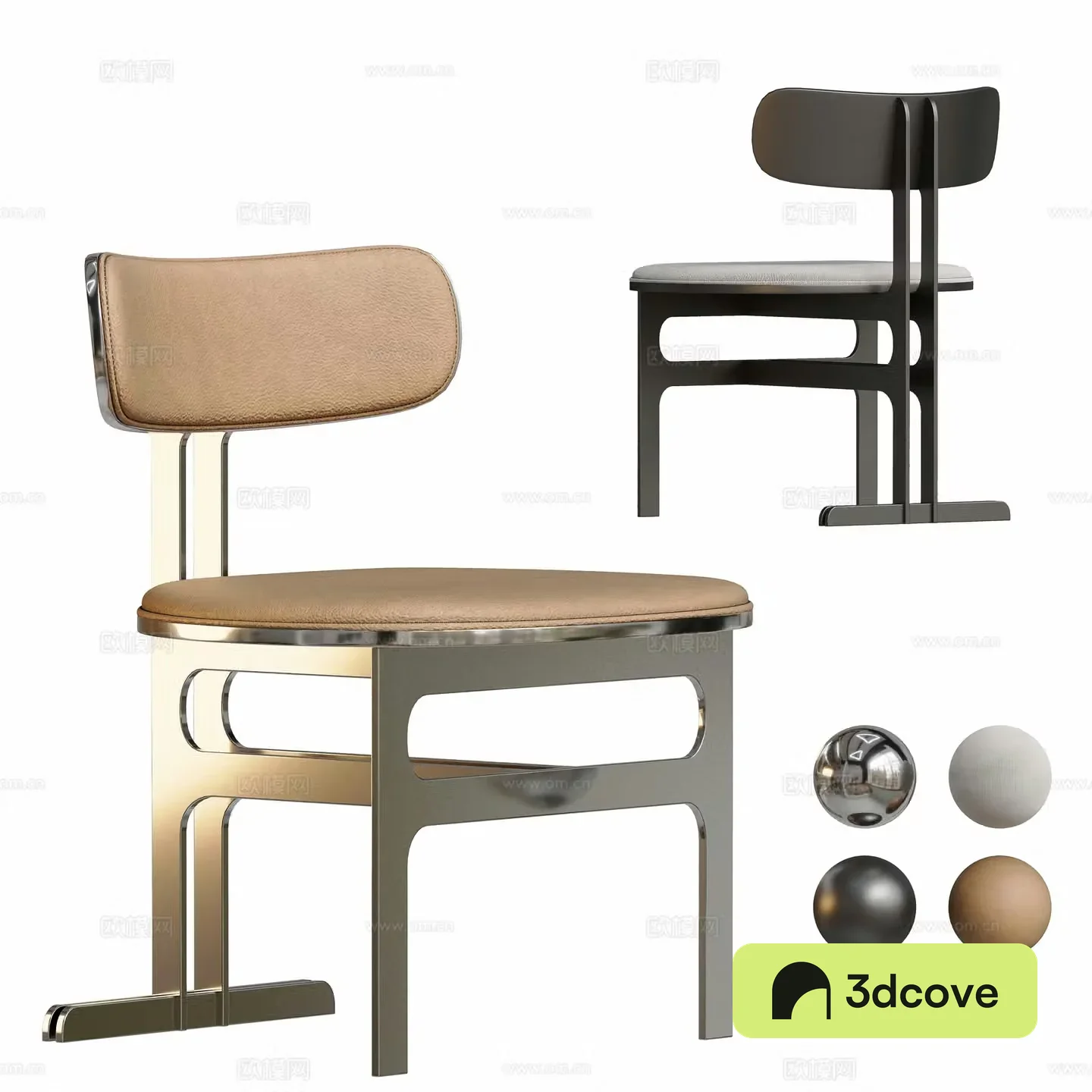 Modern metal dining chair