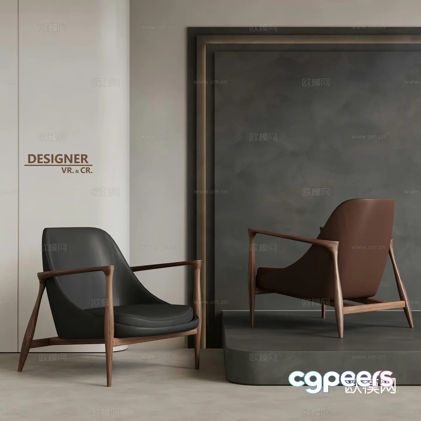 Modern sofa chair leisure chair 3d model
