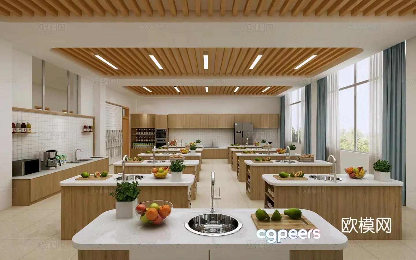 School cooking classroom labor classroom 3d model