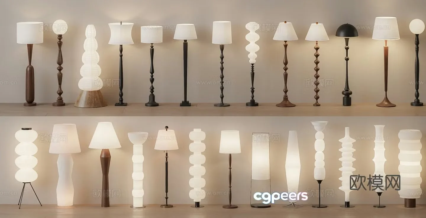 Wabi-sabi floor lamp 3d model