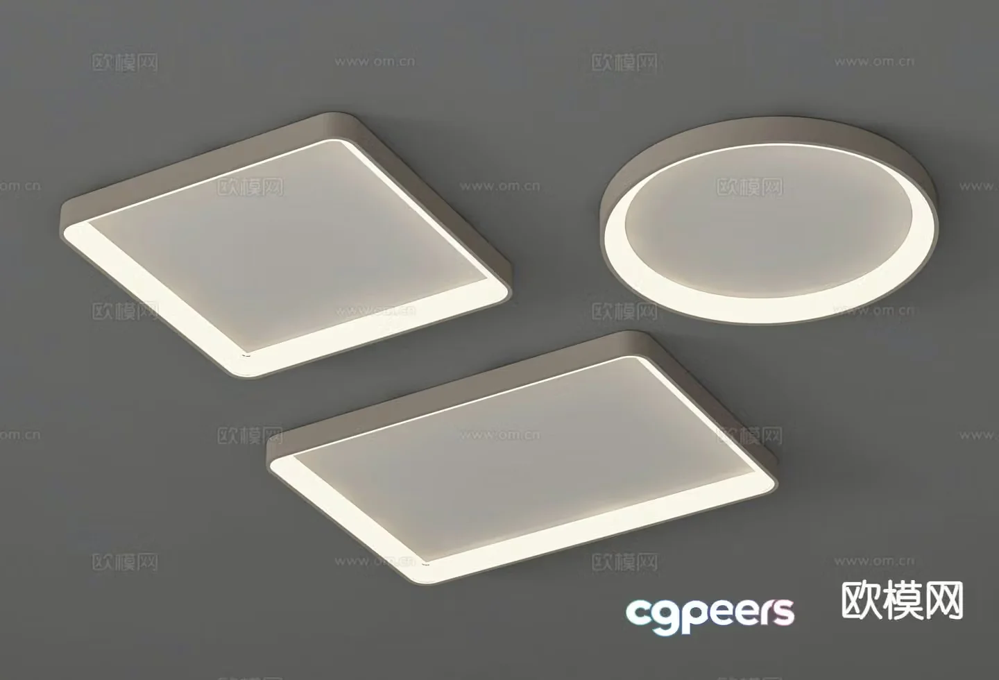 Simple ceiling lamp bedroom lamp 3d model