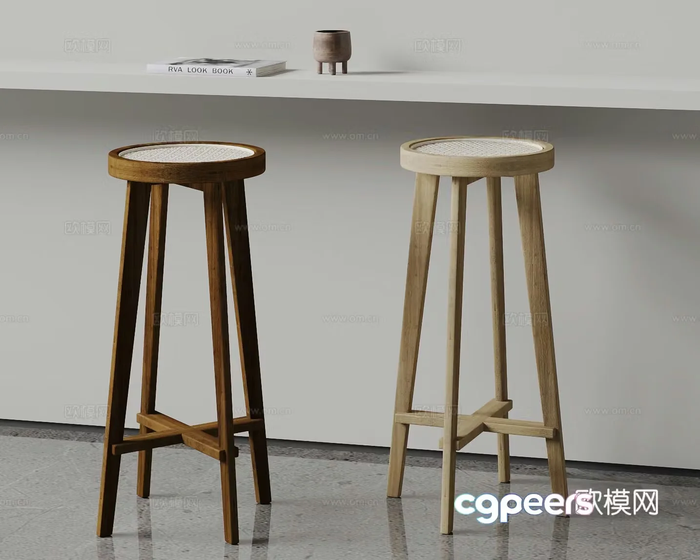 Wasabi Bar Stool 3D Model