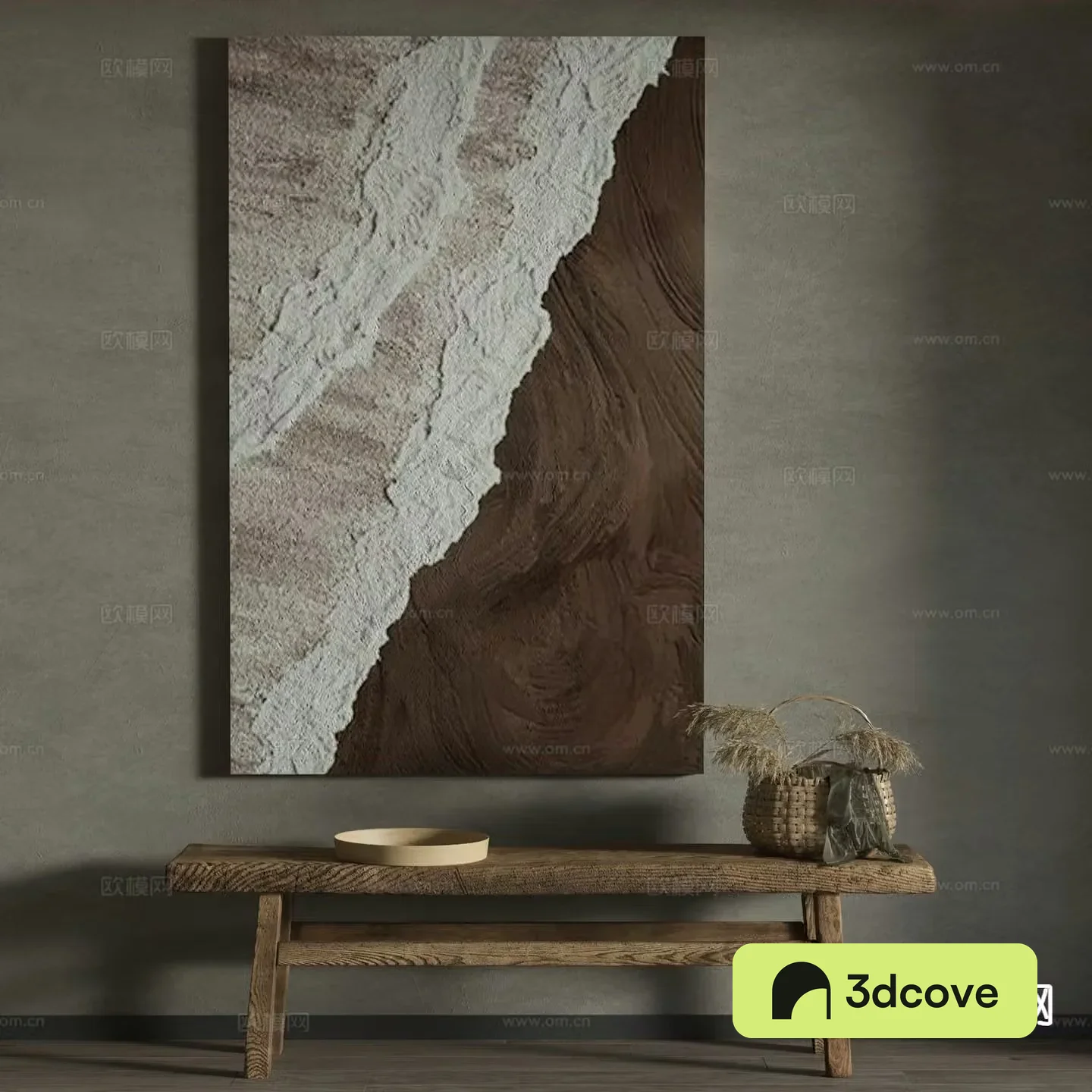 Wabi-sabi style texture painting decorative painting