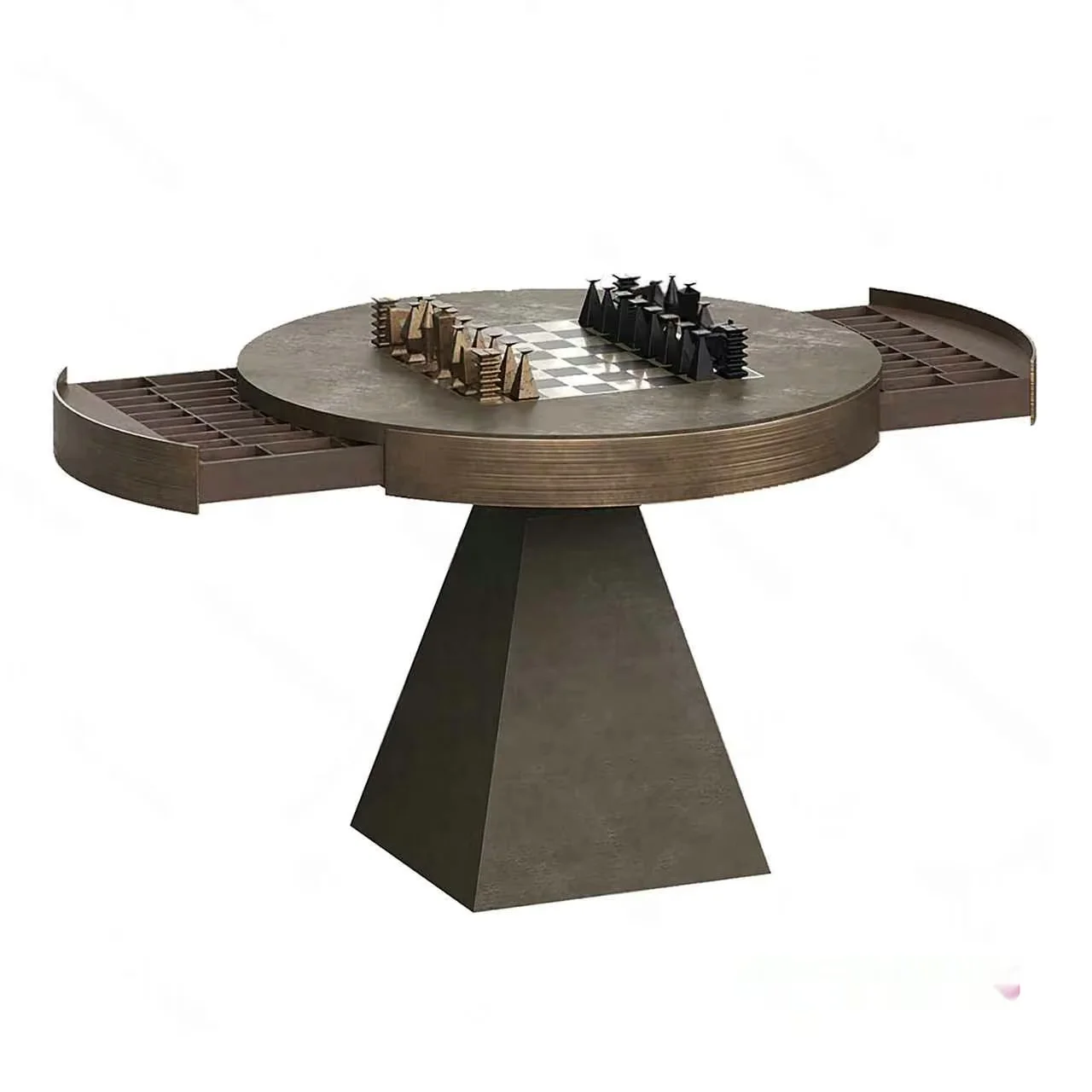 A Round Table With A Chessboard 3D Model – 16164 – CORONA Render