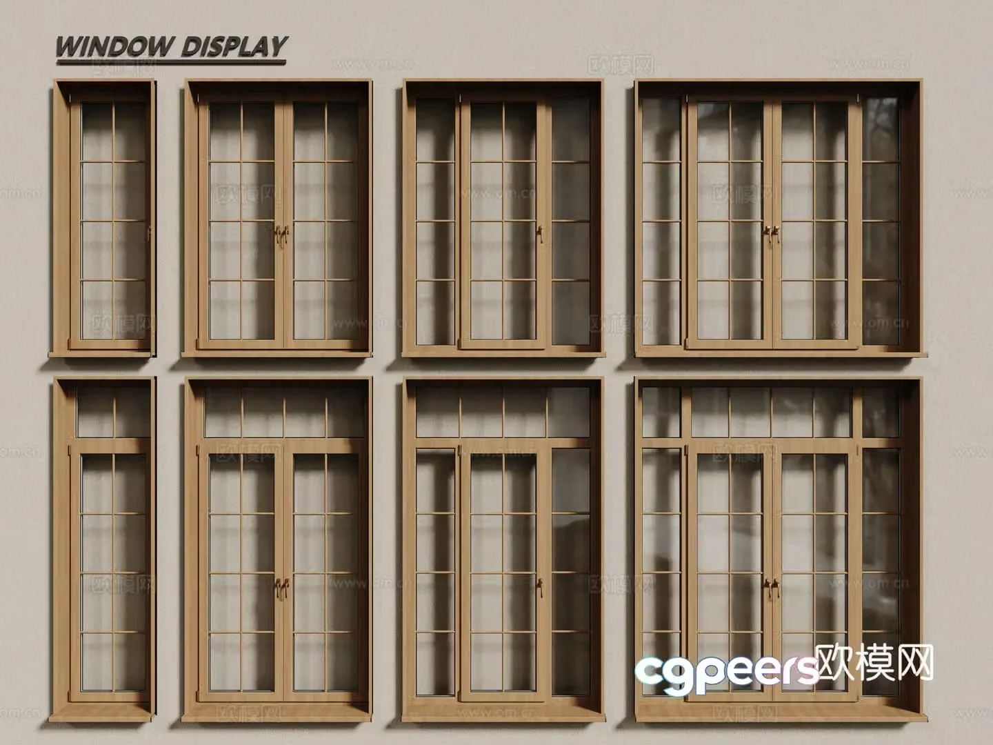 Modern windows casement windows floor-to-ceiling windows sliding windows 3d model