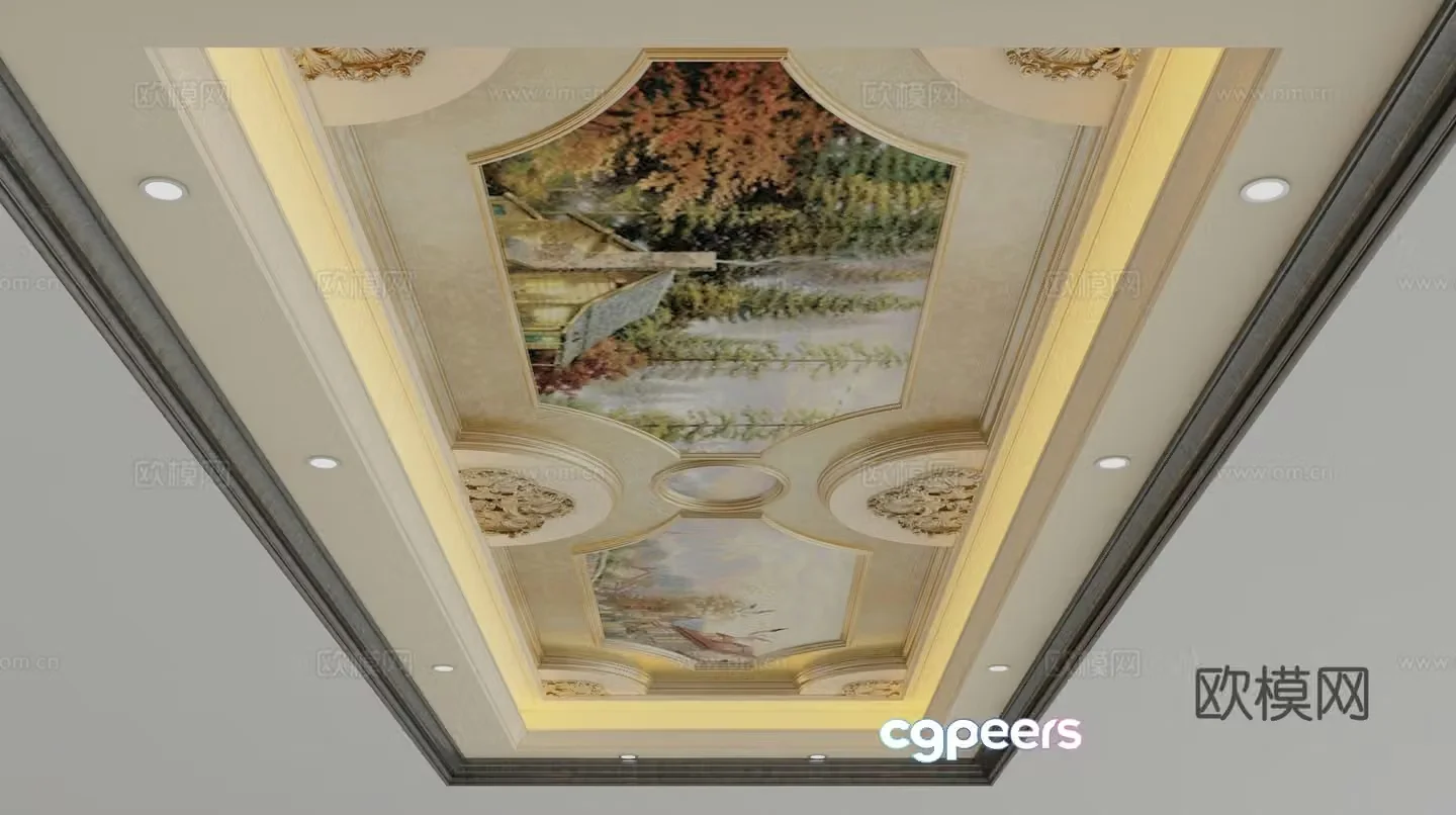 European style ceiling 3D model