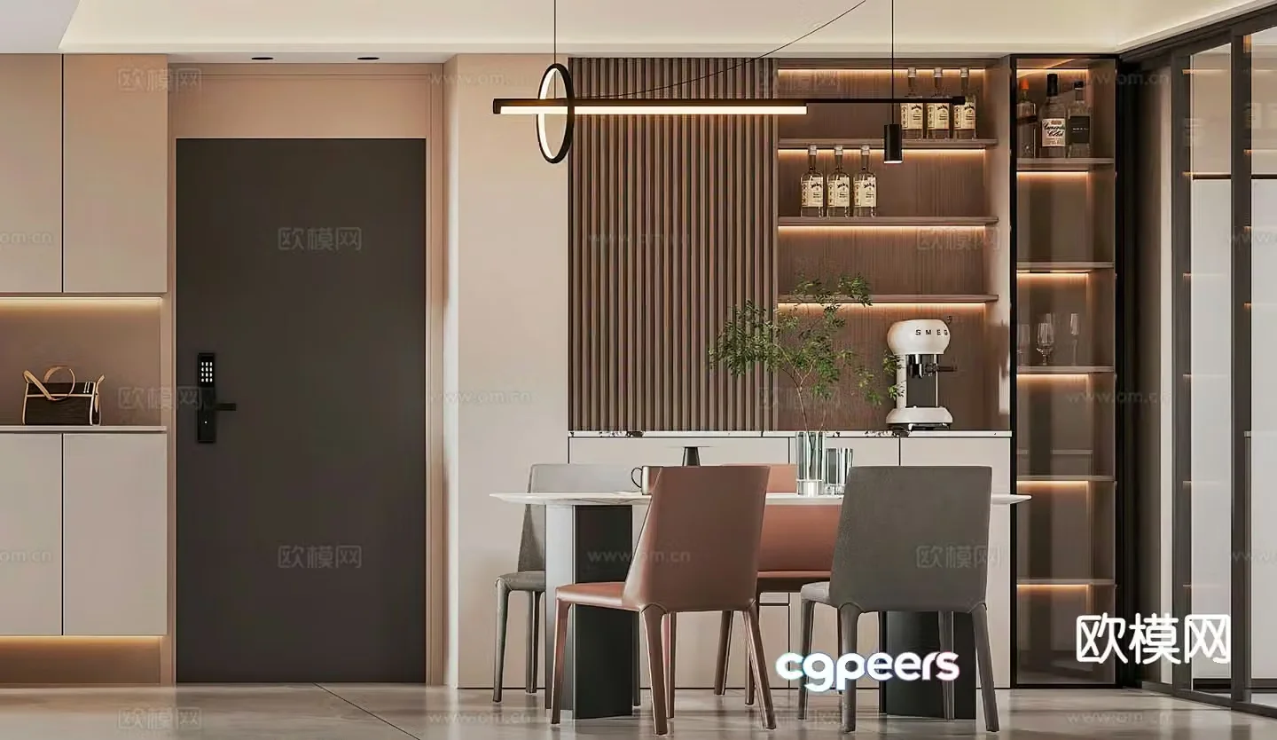 Modern restaurant 3d model