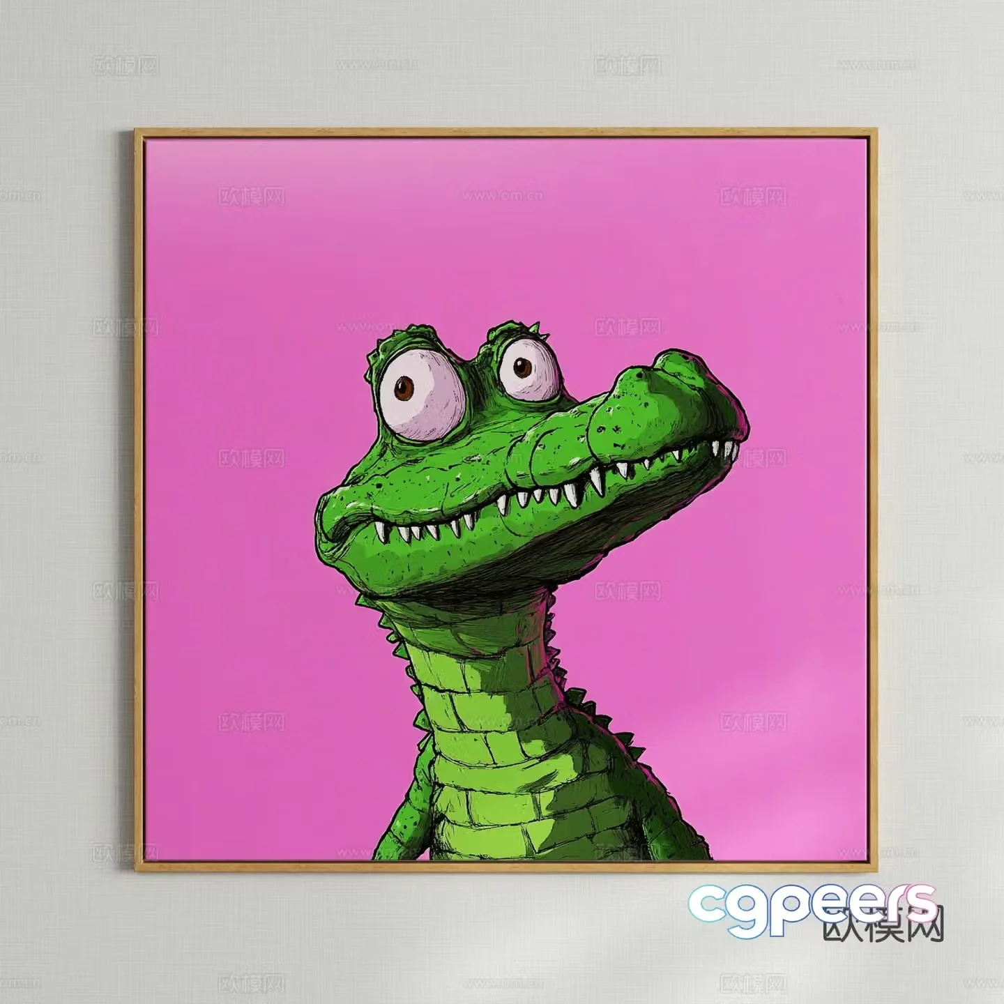 Modern creative cartoon hanging painting art painting decorative painting 3D model