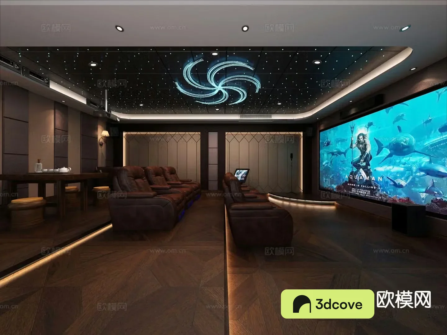 Italian style video room audio-visual room home theater