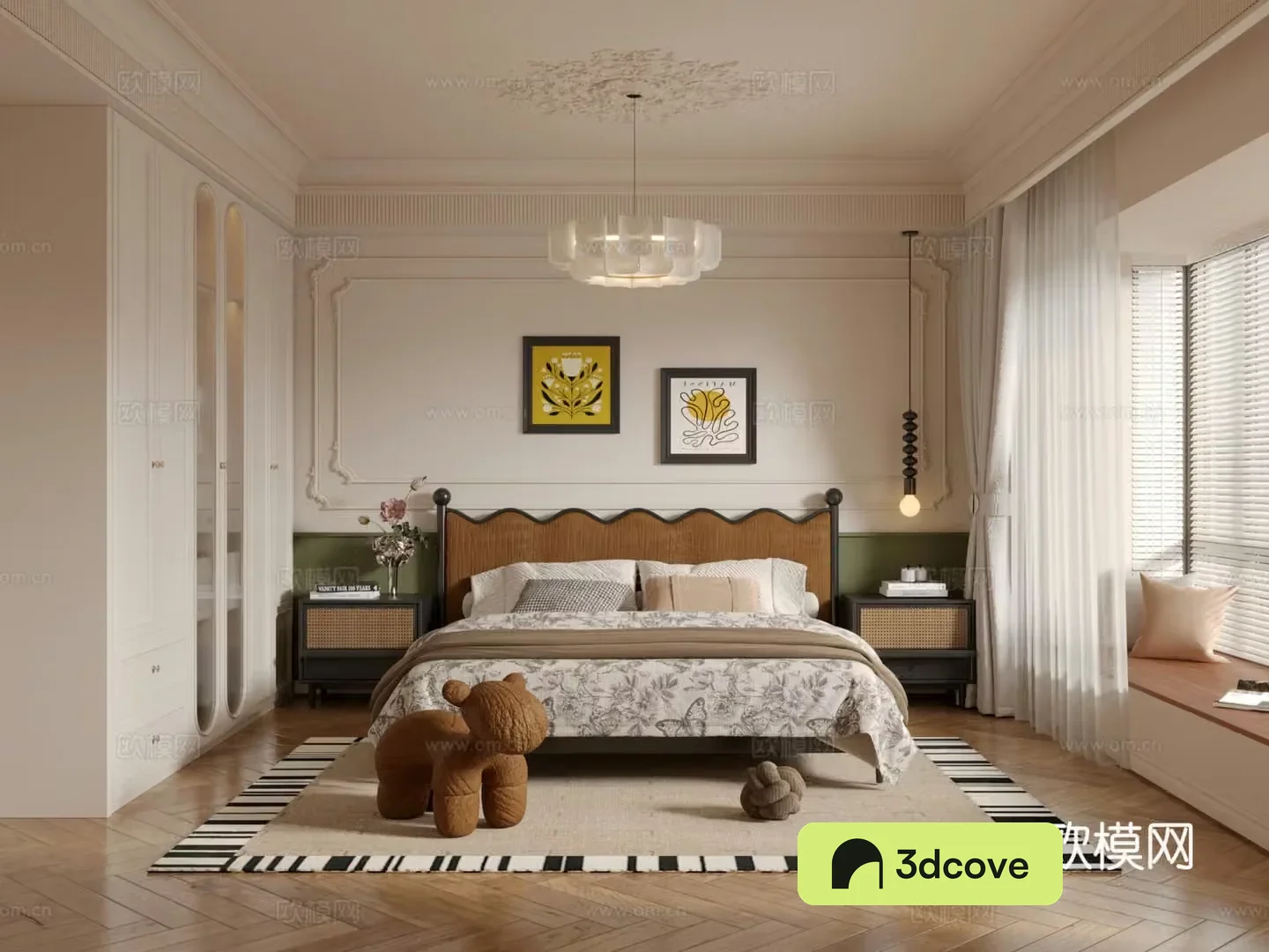 French retro bedroom