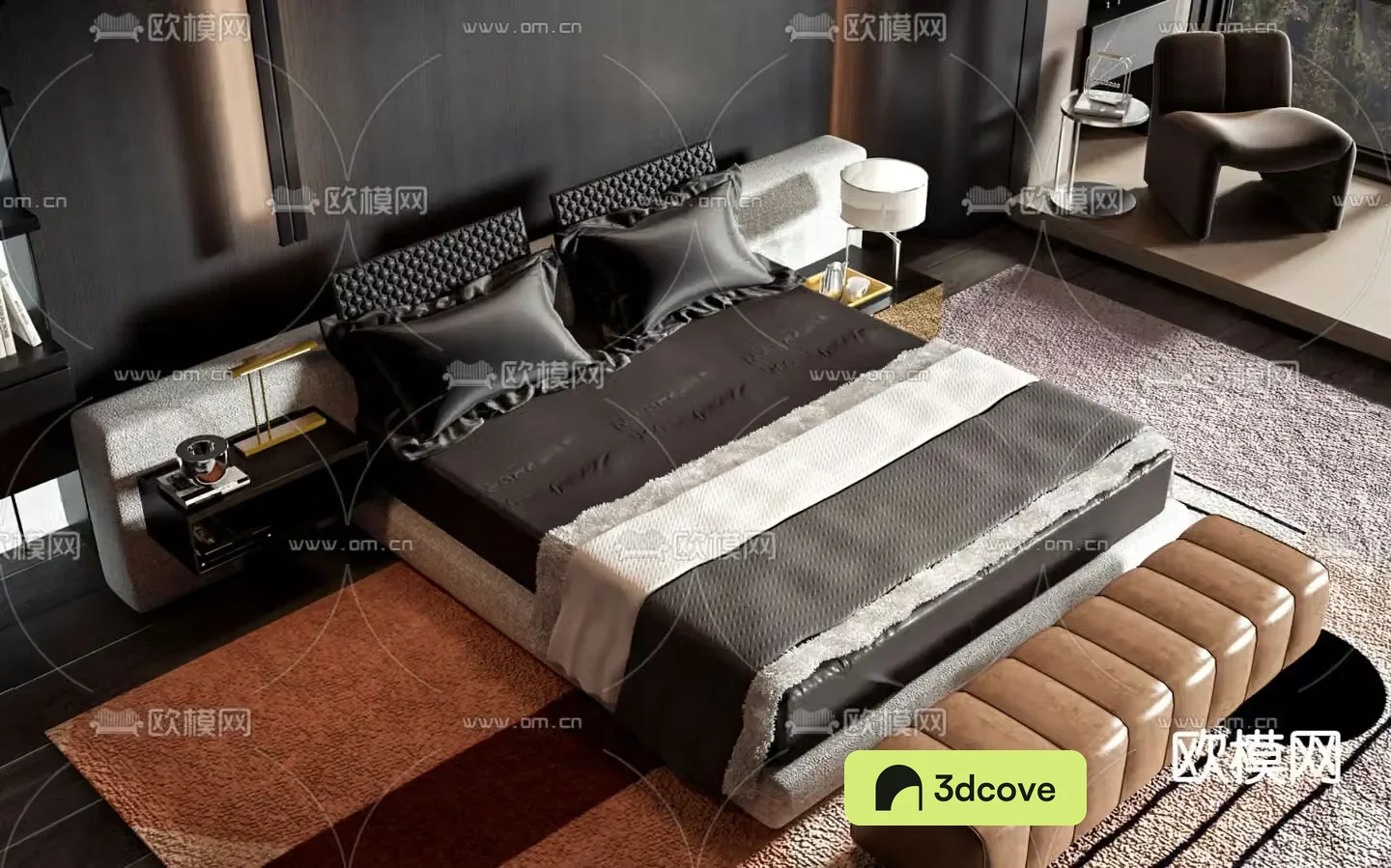 Double bed commercial bed